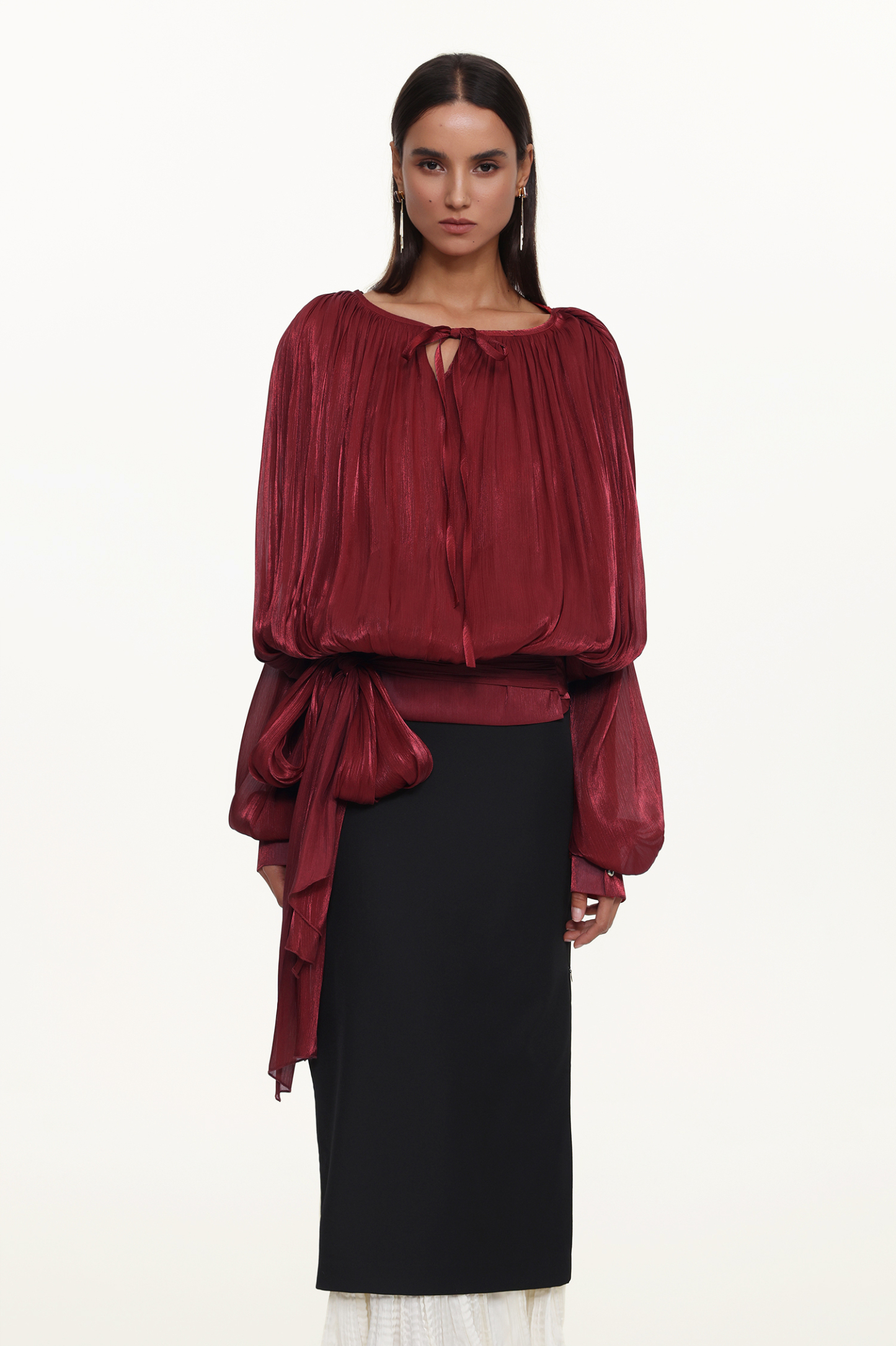 Dolo Chic Tailored Woven Top And Skirt Set