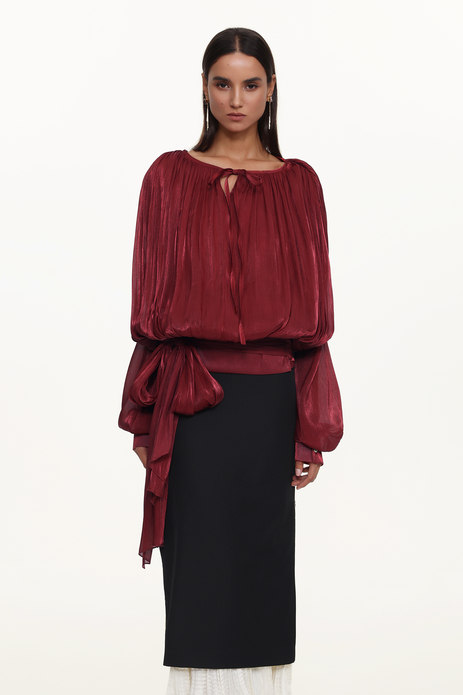 Dolo Chic Tailored Woven Top And Skirt Set