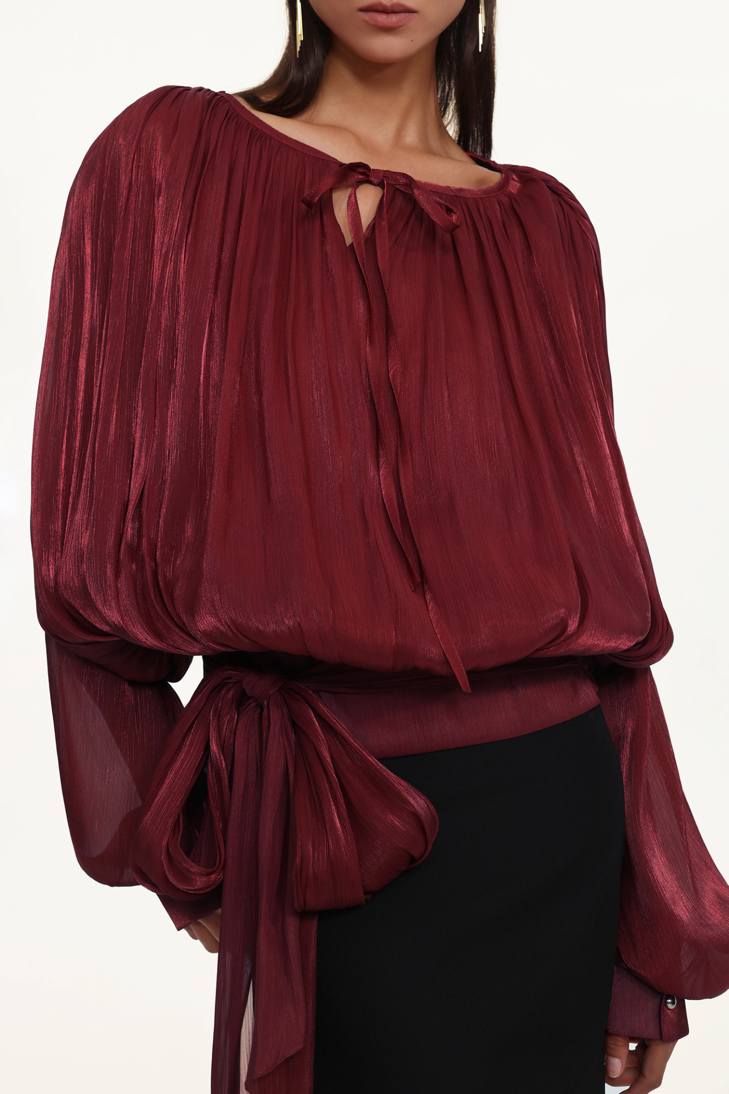 Dolo Chic Tailored Woven Top And Skirt Set