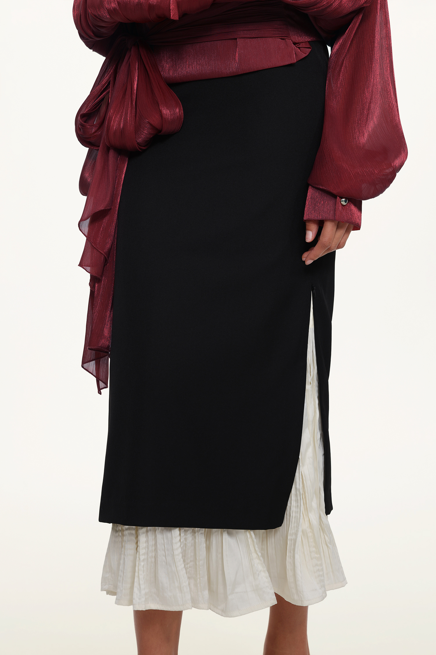 Dolo Chic Tailored Woven Top And Skirt Set