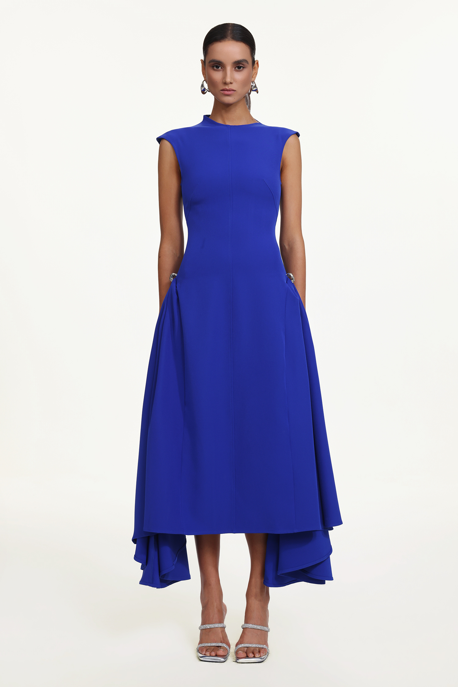 Paca Choker Sleeveless Blue Maxi Dress