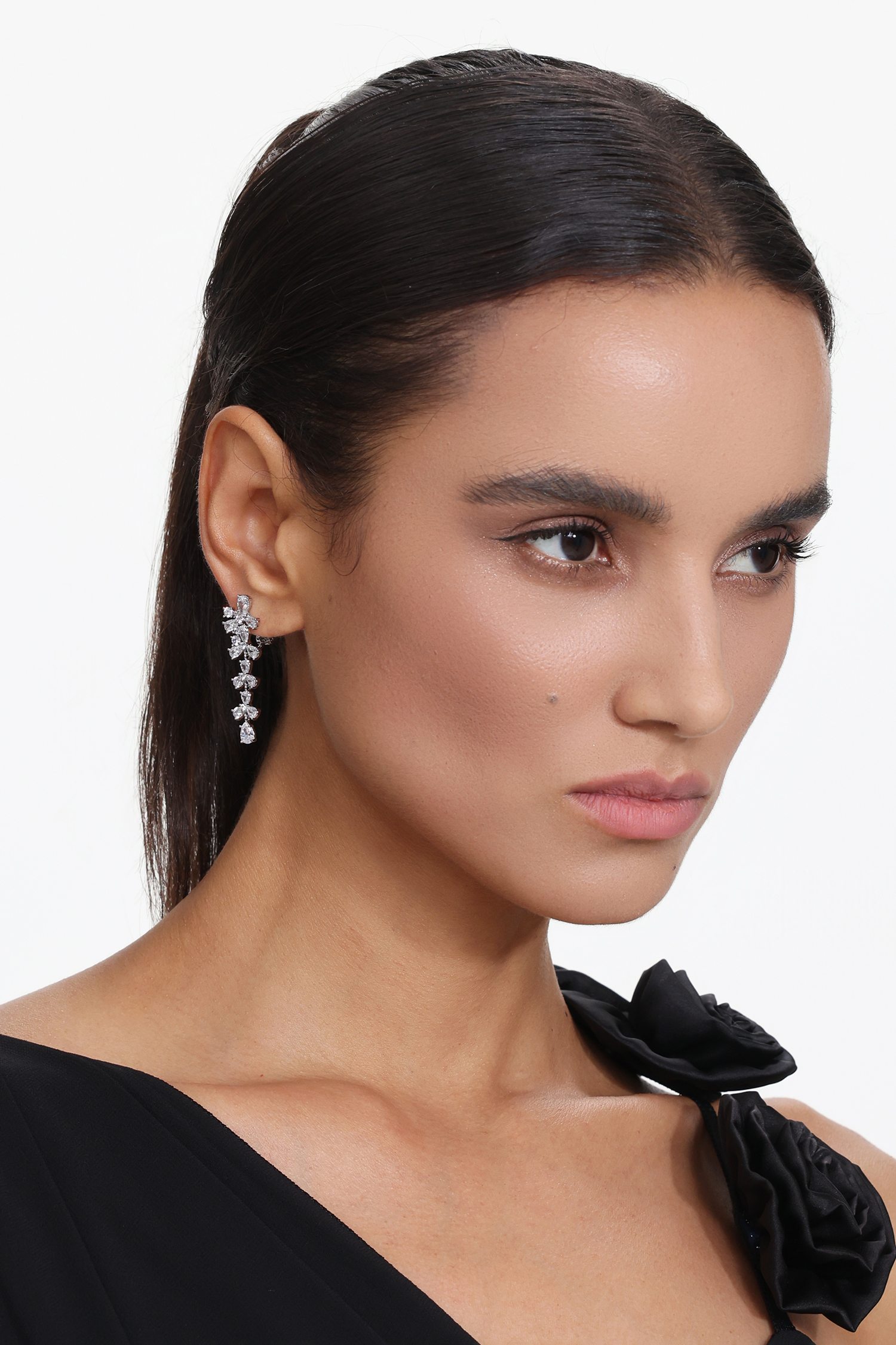 Kapol  Flower Diamond Earrings