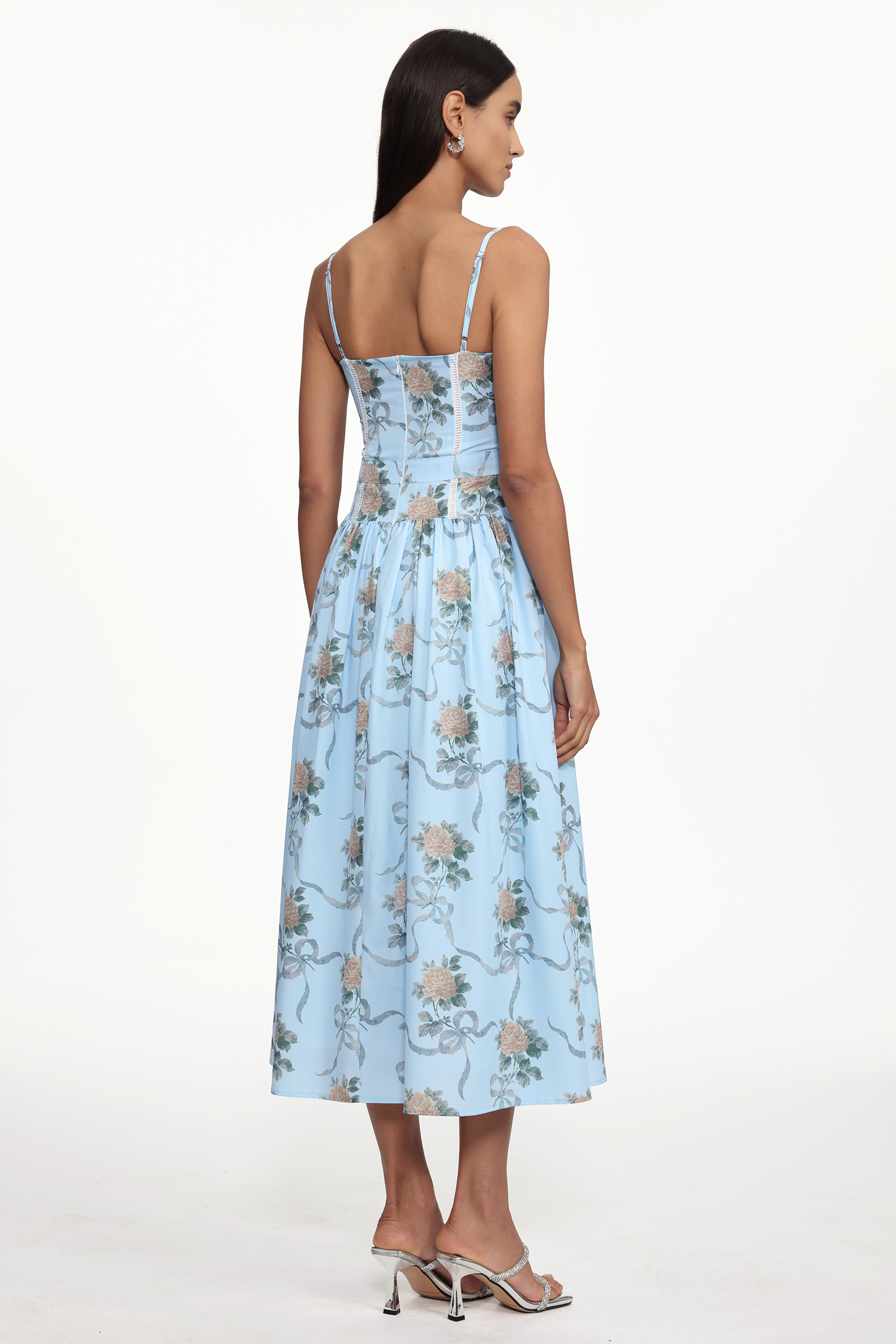 Starsha Resort Cinched Sleeveless Print Woven Maxi Dress