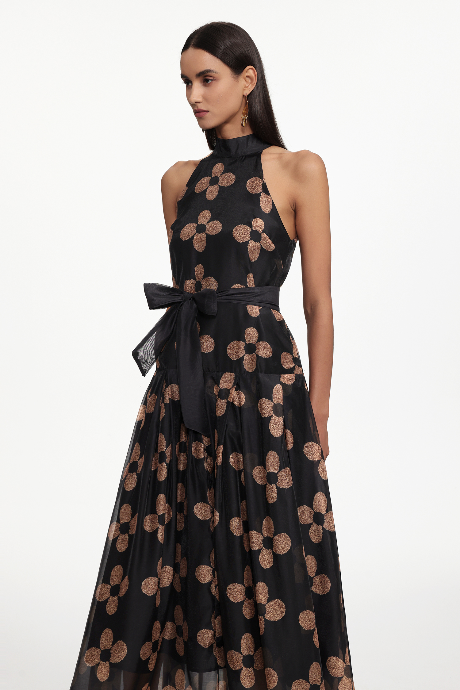 Shannon Resort Flowy Sleeveless Floral Print Chiffon Maxi Dress