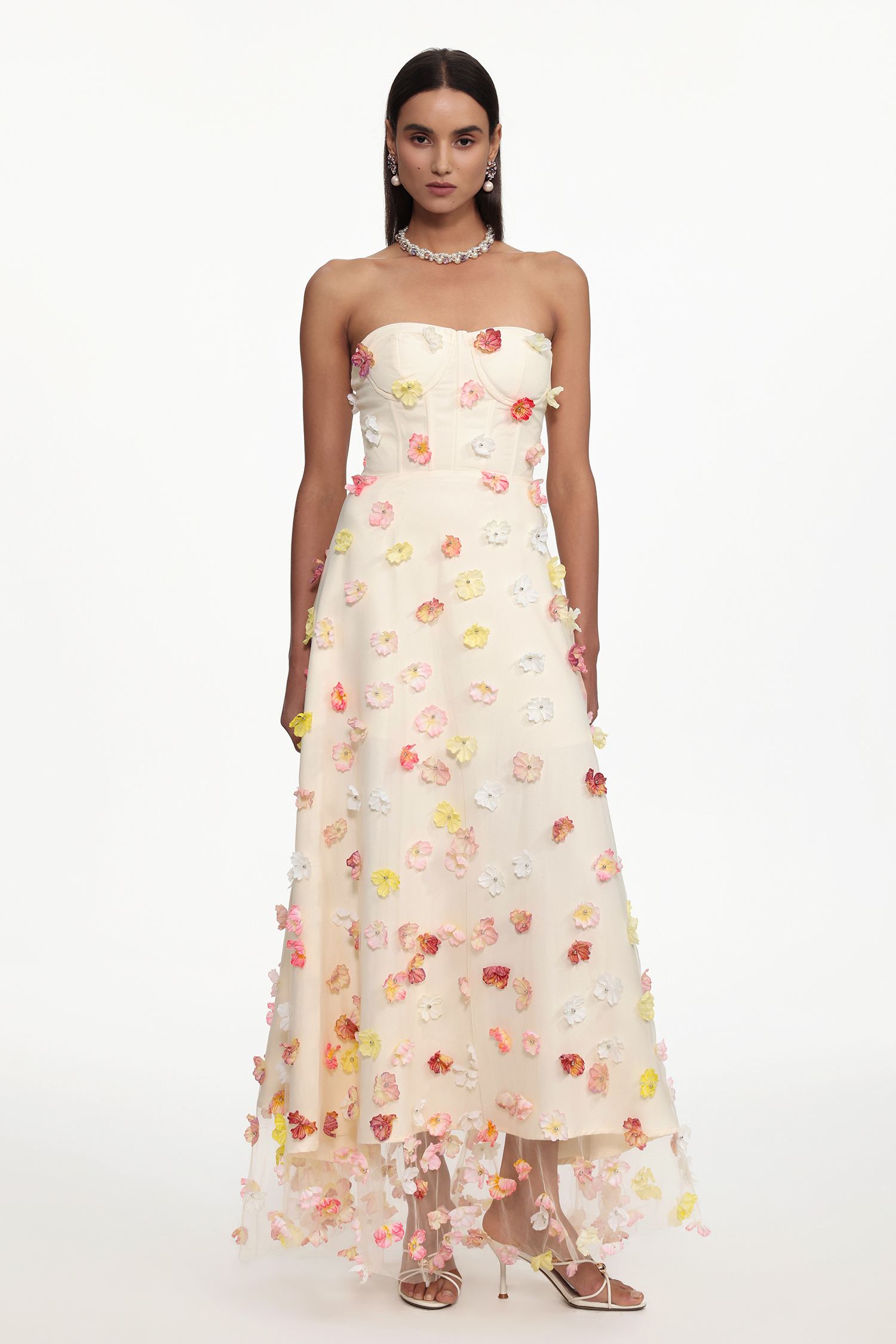 Gladys Resort Cinched Sleeveless Floral Woven Maxi Dress