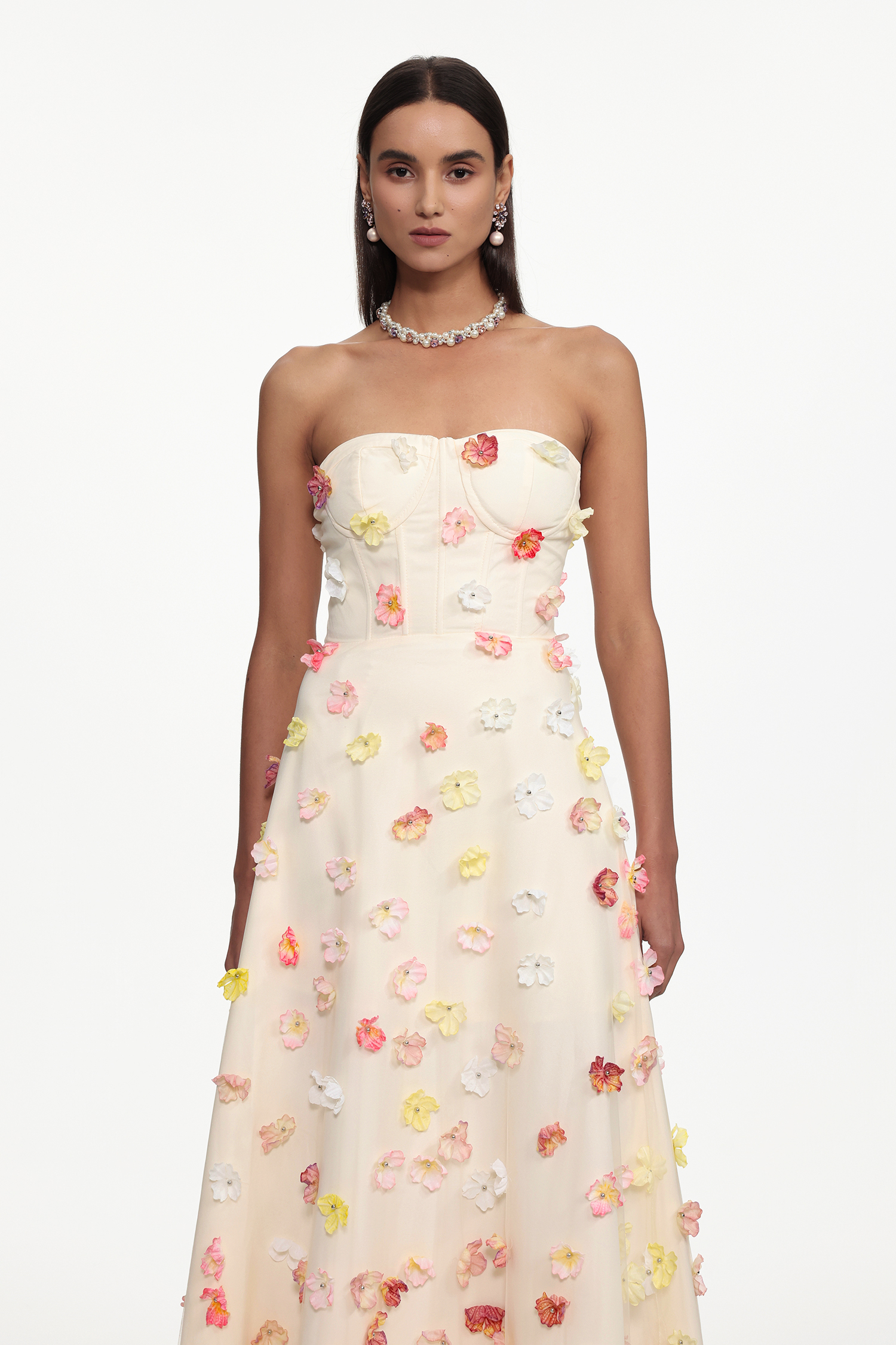 Gladys Resort Cinched Sleeveless Floral Woven Maxi Dress