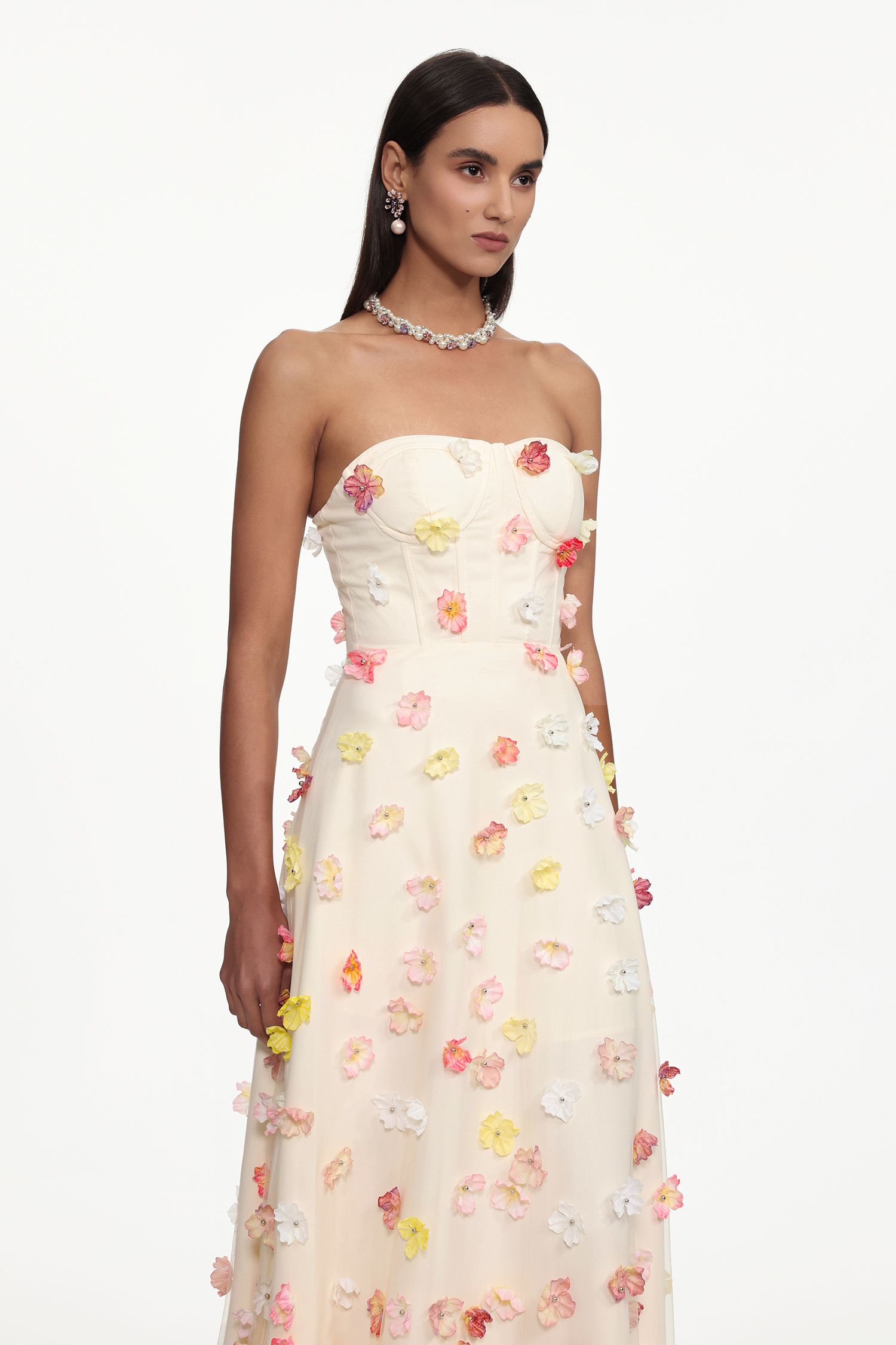 Gladys Resort Cinched Sleeveless Floral Woven Maxi Dress