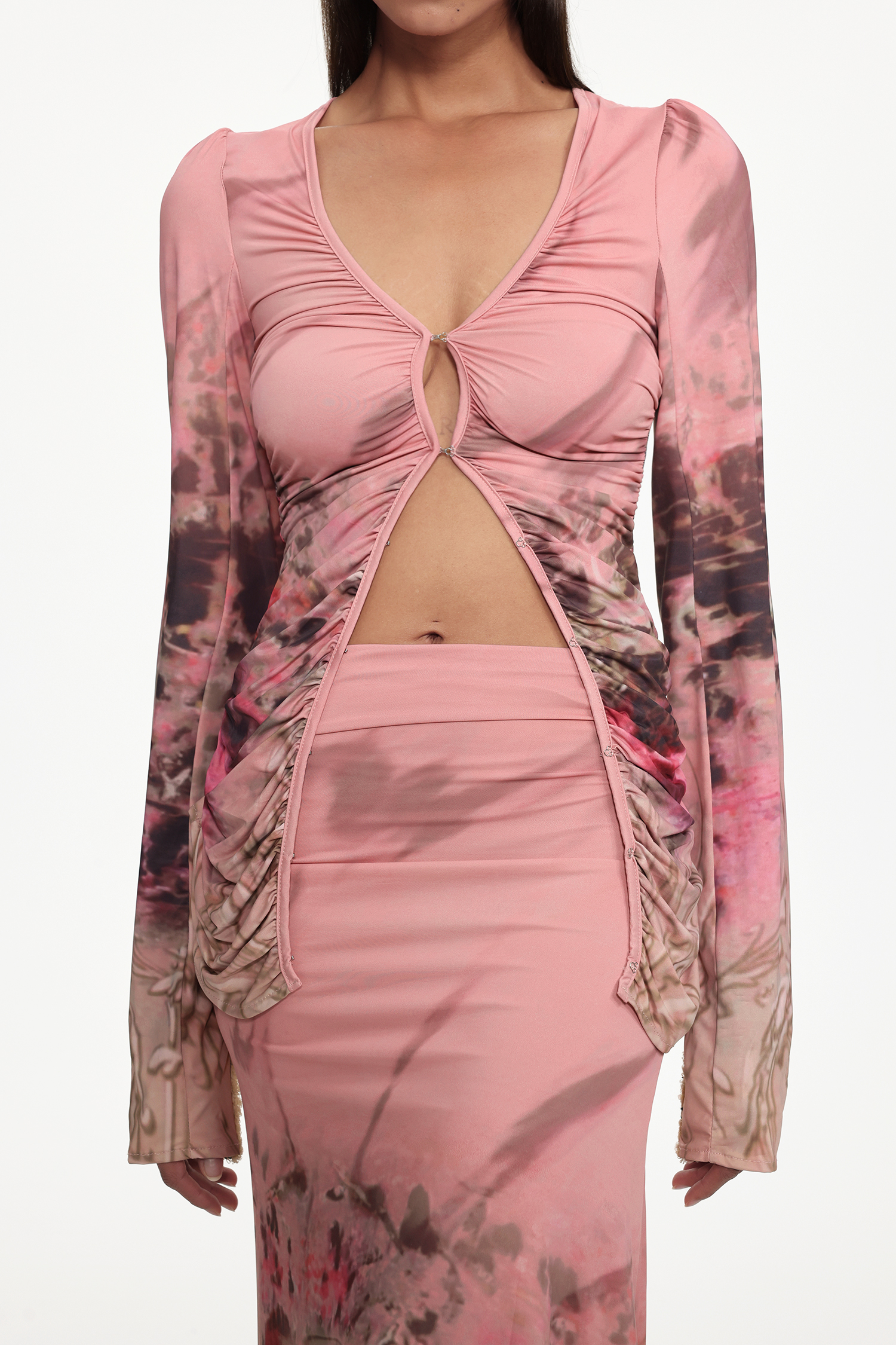 Ninao Chic Contour Woven Knit Mini Two Piece Set