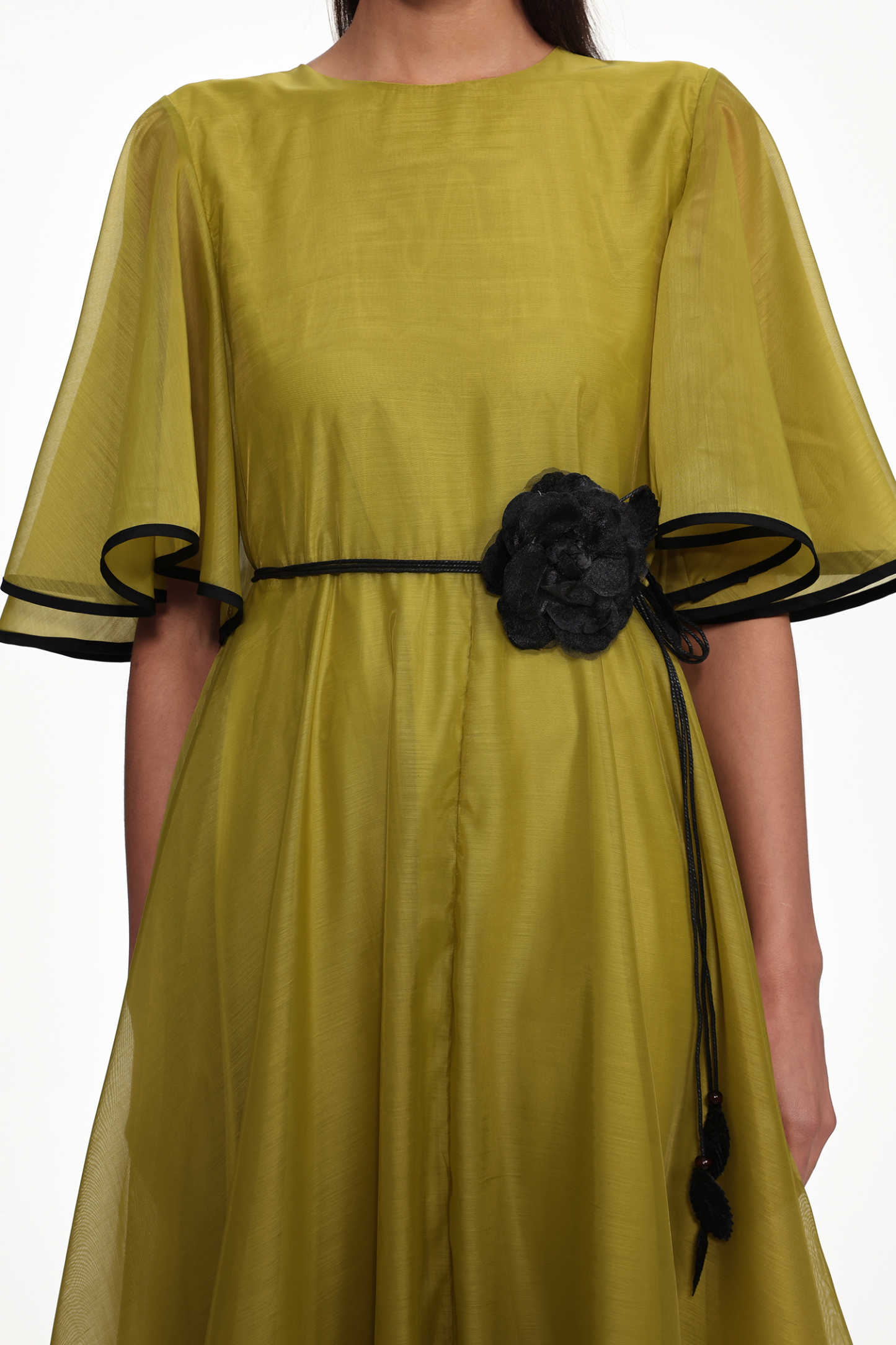 Ivy Resort Flowy Round Neck Short Sleeve Floral Woven Maxi Dress