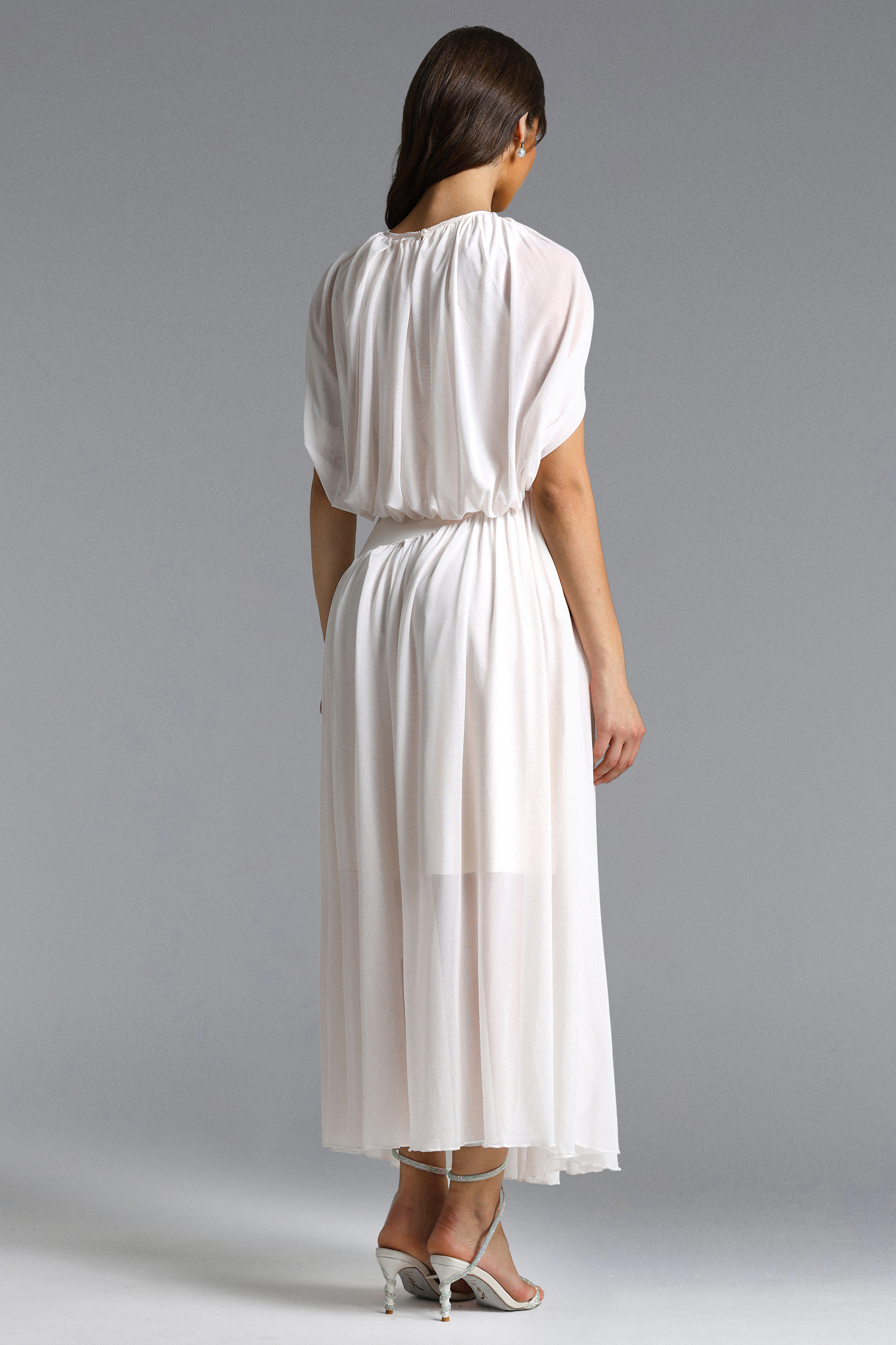 Laley Elegant Flowy Cut Out Ruched Top and Skirt Set