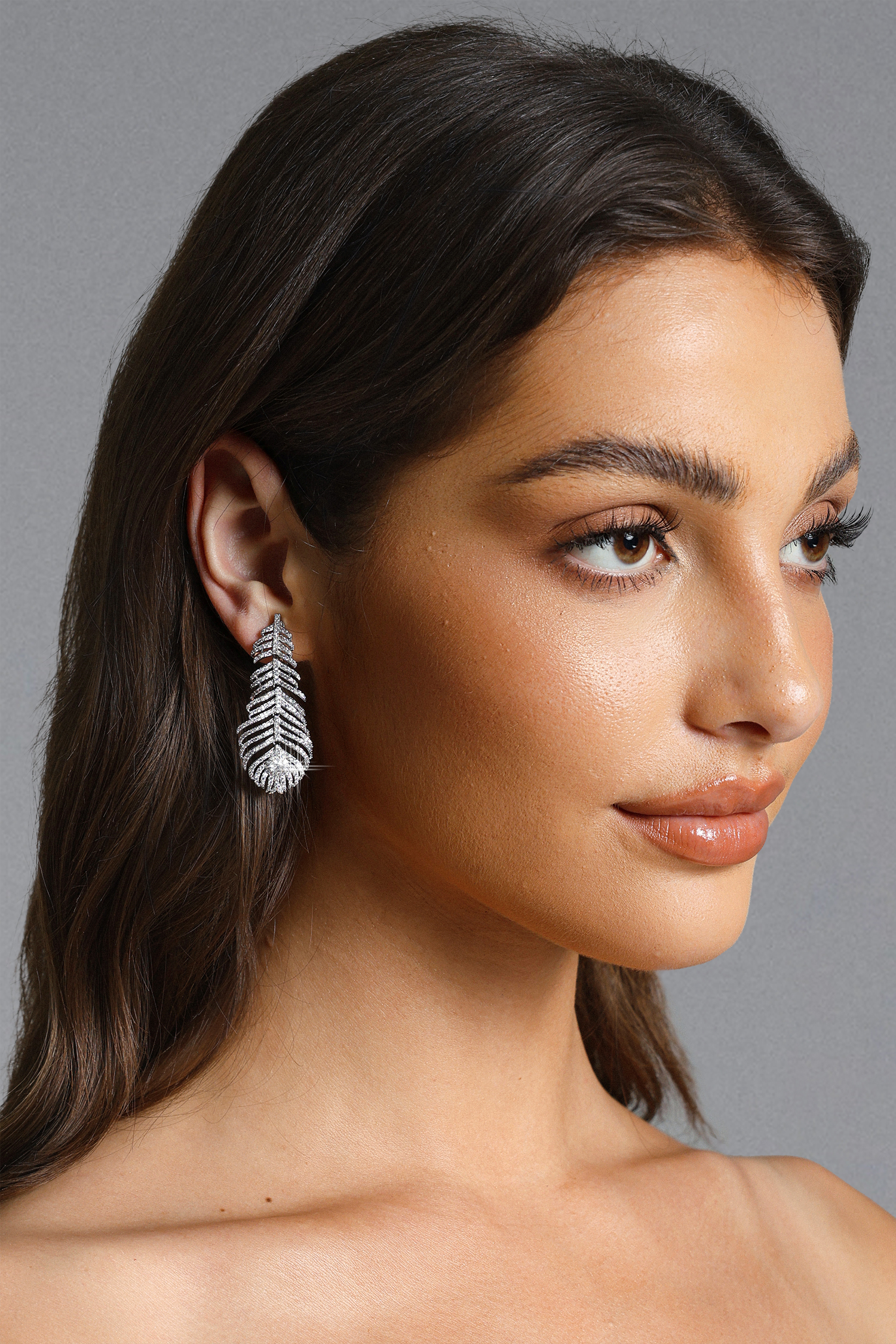 Lyla Feather Diamond Earrings