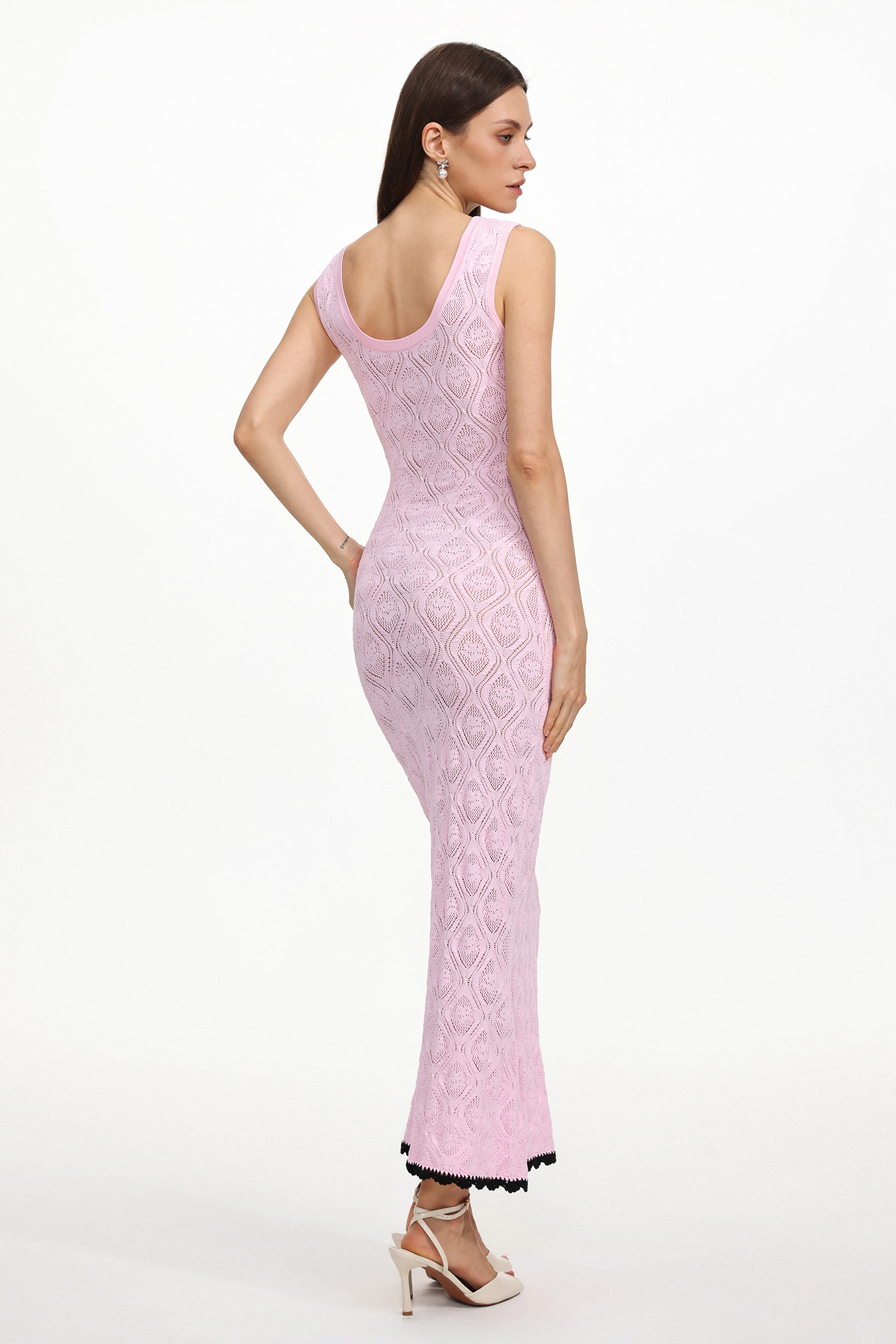 Etta Elegant Contour Sleeveless Knit Maxi Dress