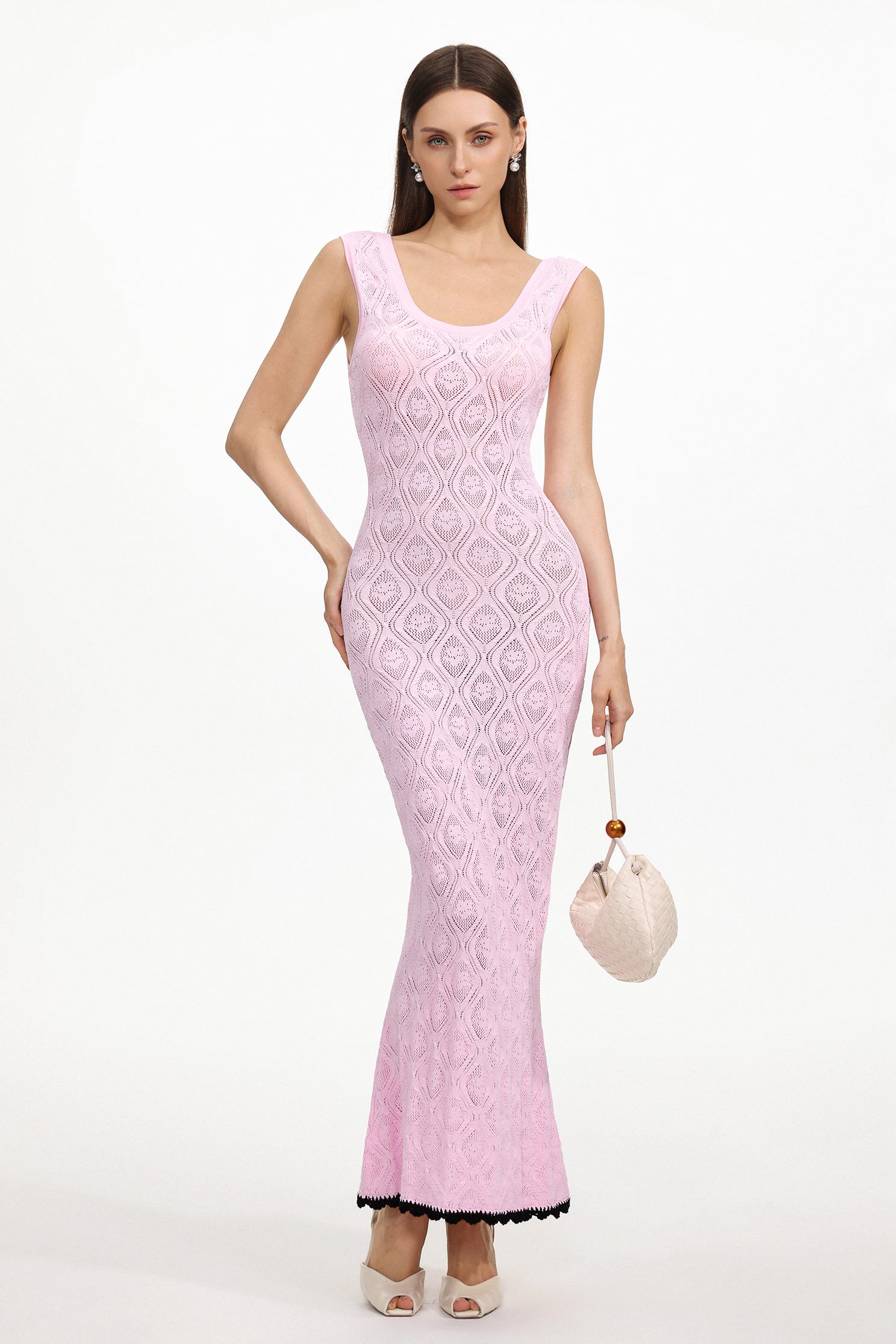 Etta Elegant Contour Sleeveless Knit Maxi Dress