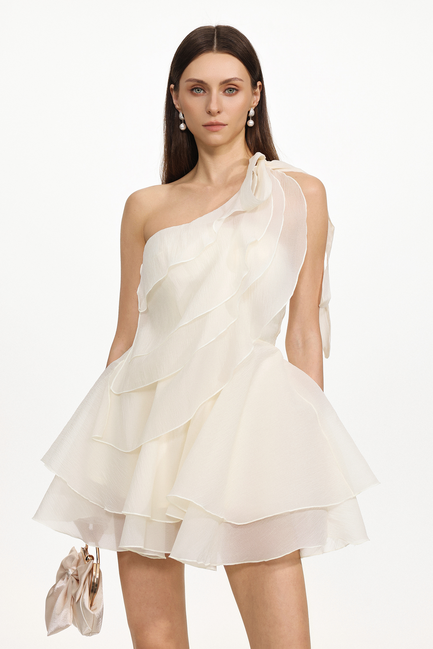 Lureen Resort Flowy Sleeveless Ruffle Woven Mini Dress