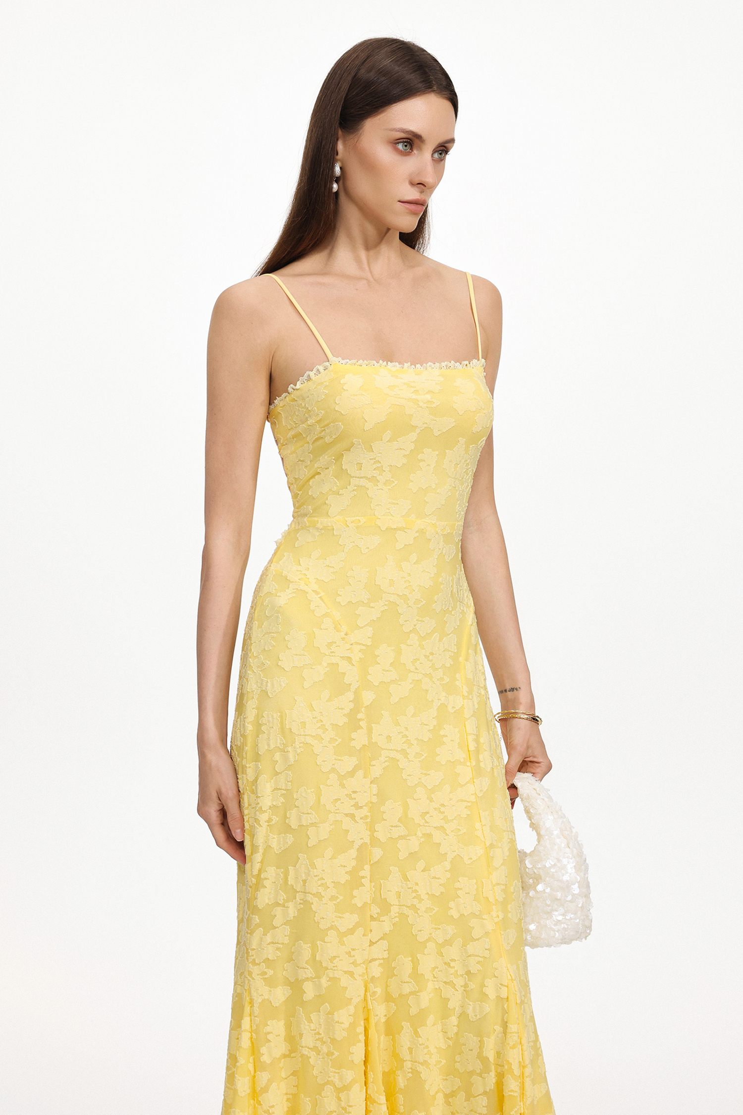 Yulia Resort Contour Sleeveless Floral Knit Maxi Dress