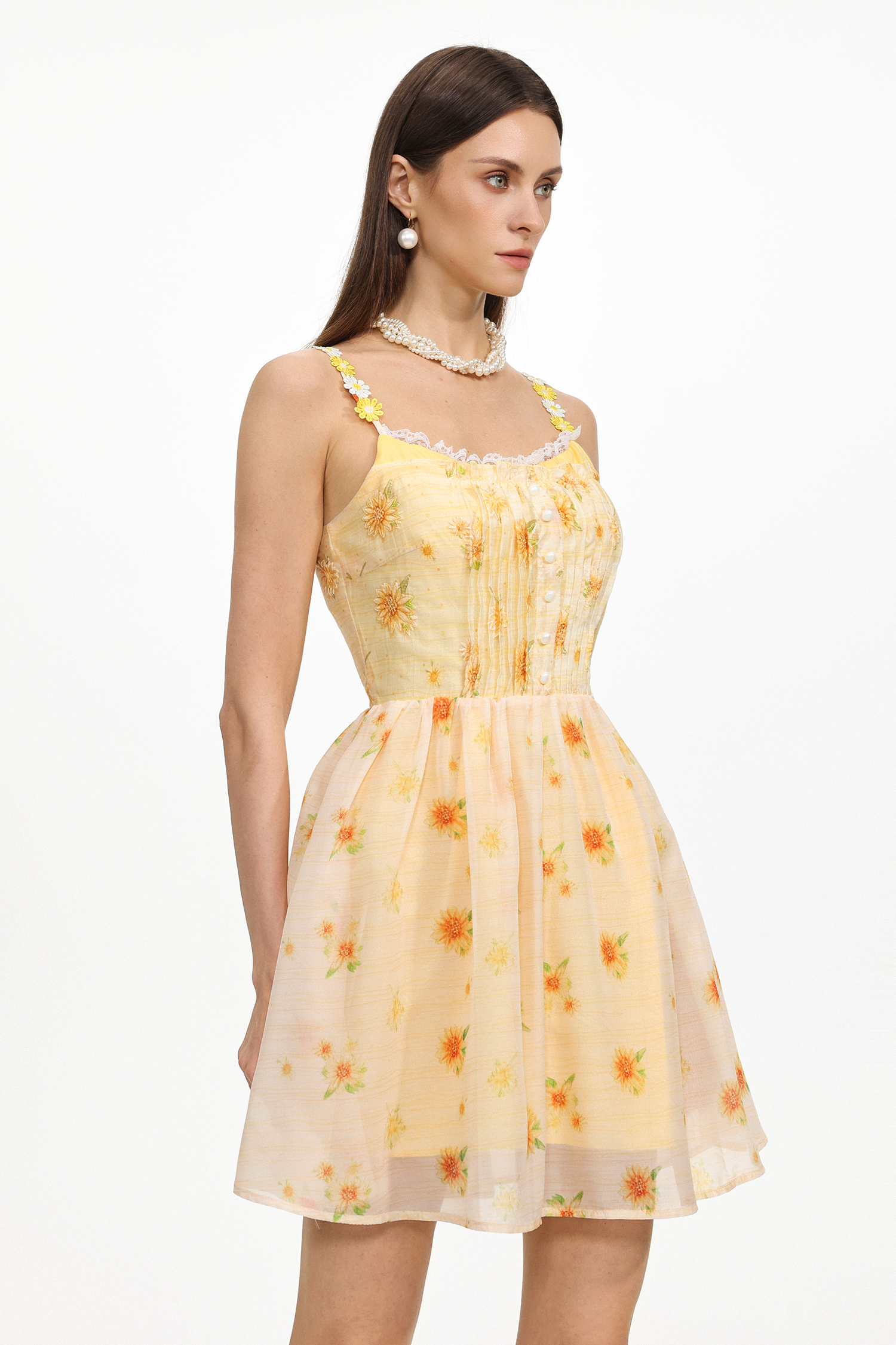 Kalie Resort Flowy Sleeveless Floral Print Woven Mini Dress