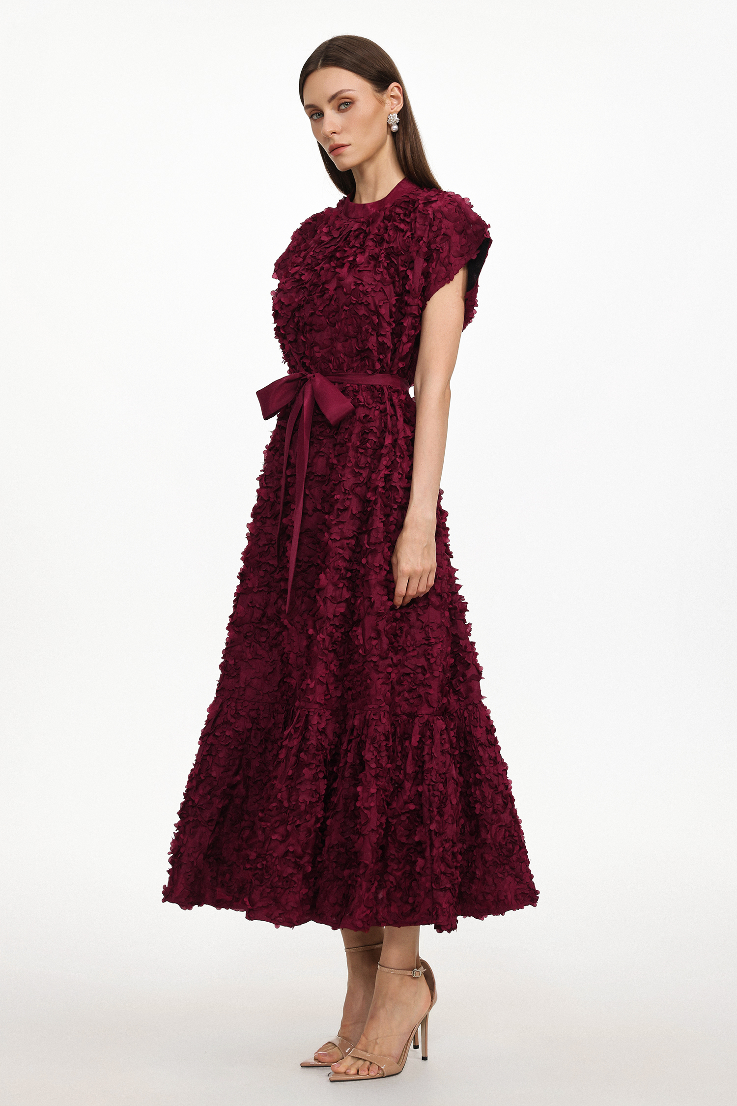 Demi Resort Flowy Sleeveless Floral Woven Maxi Dress