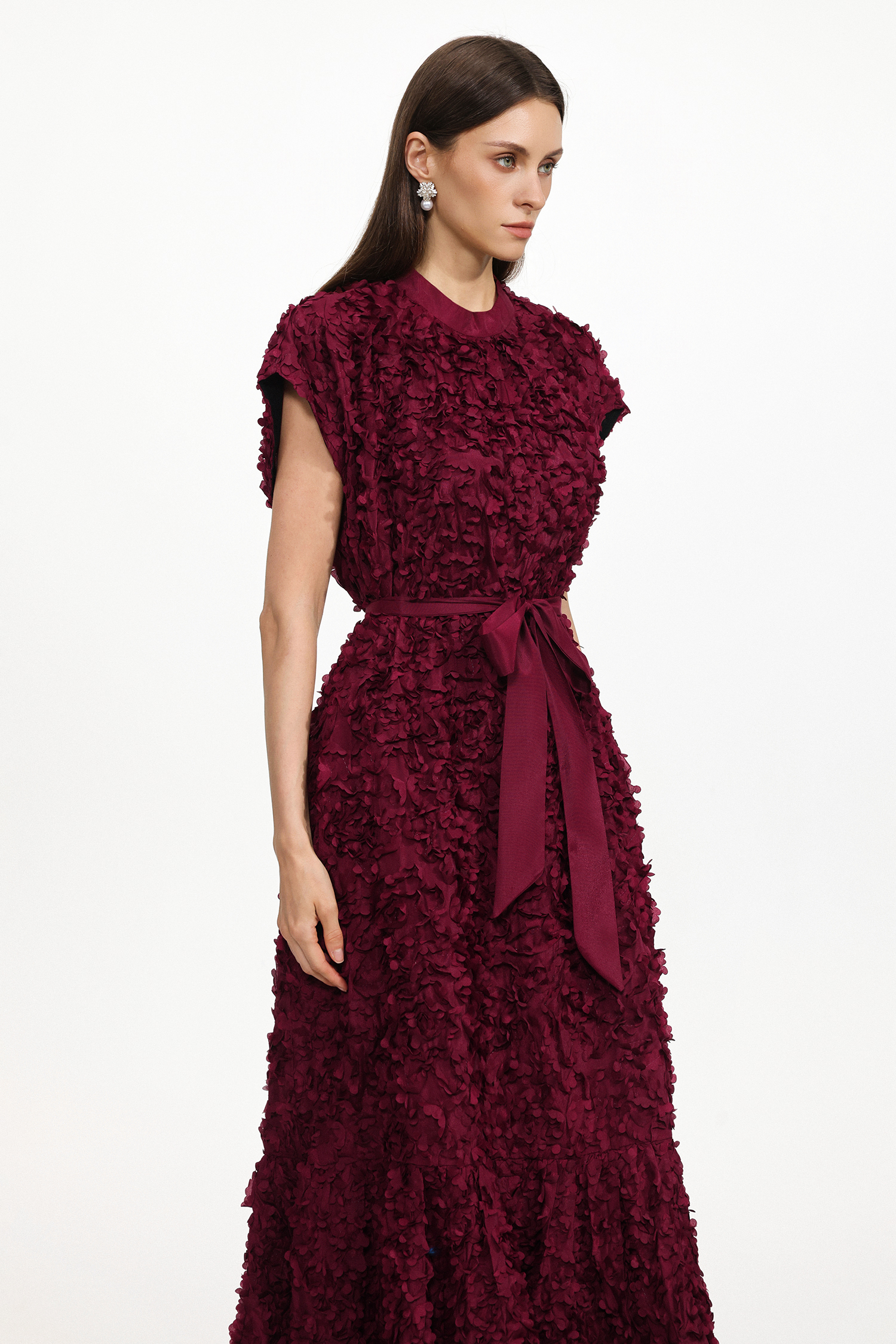 Demi Resort Flowy Sleeveless Floral Woven Maxi Dress