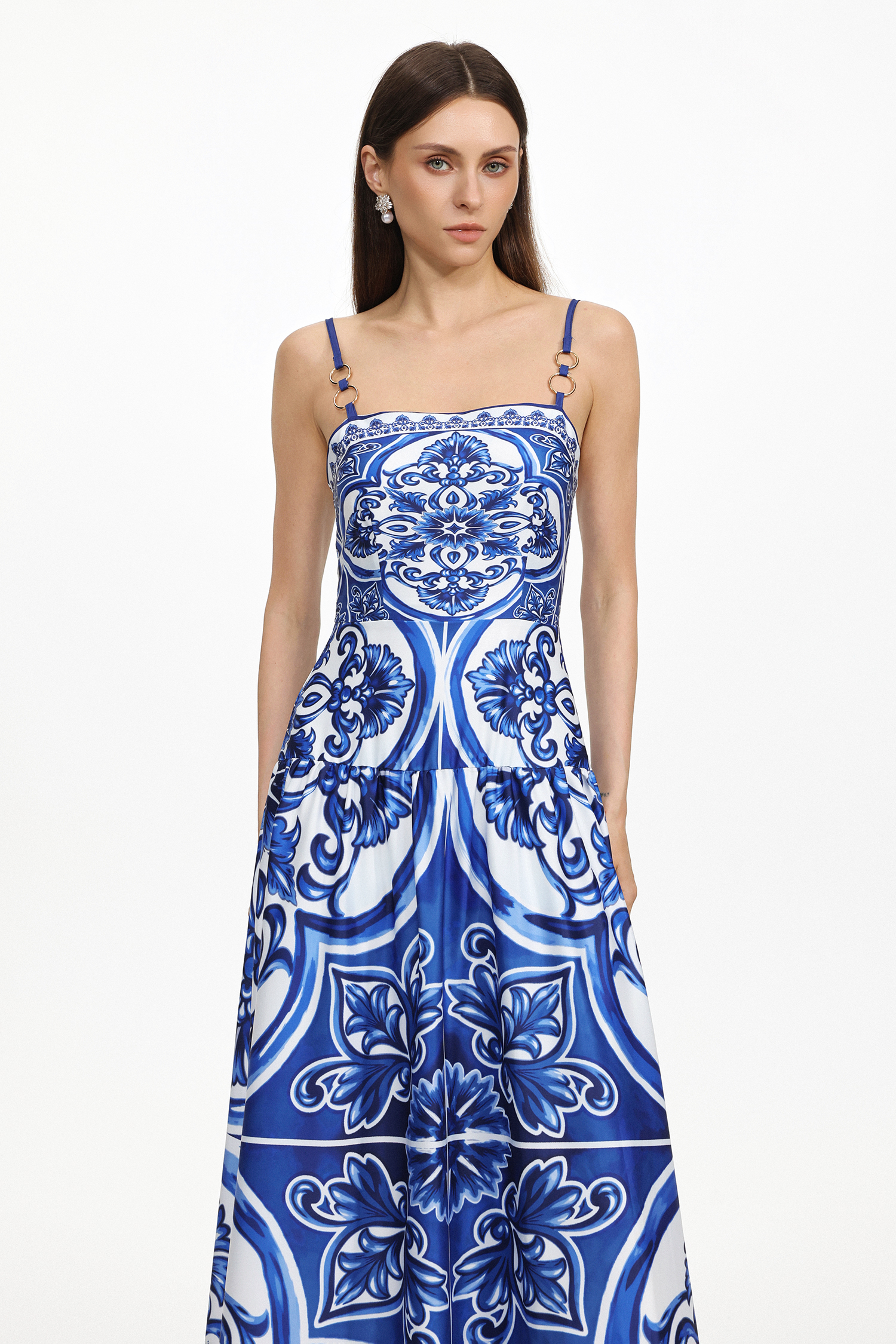 Unico Resort Flowy Sleeveless Floral Print Woven Maxi Dress