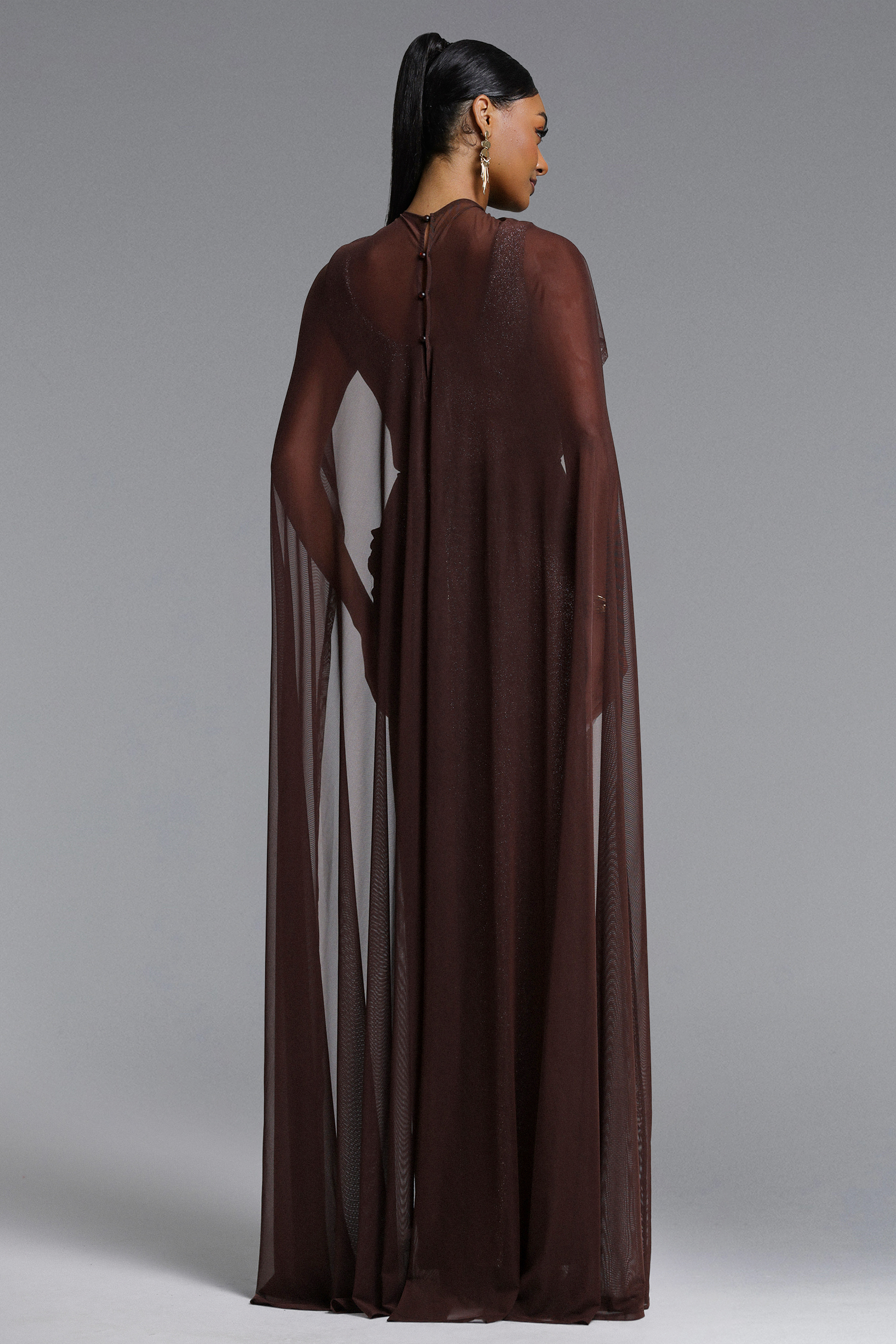 Keely Chic Contour Sleeveless Ruched Lurex Knit Maxi Dress