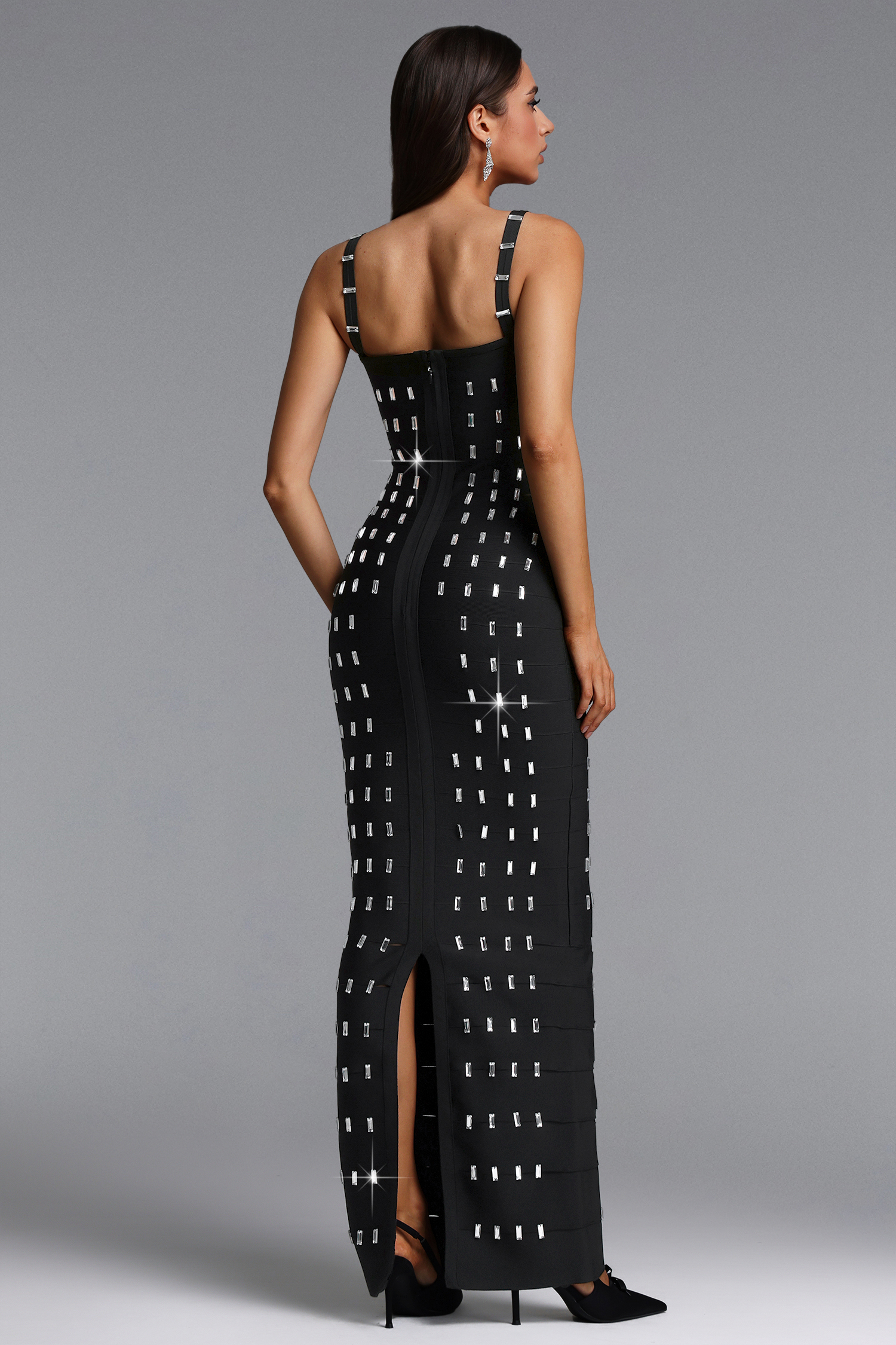 Naya Hollow Diamond Bandage  Maxi Dress
