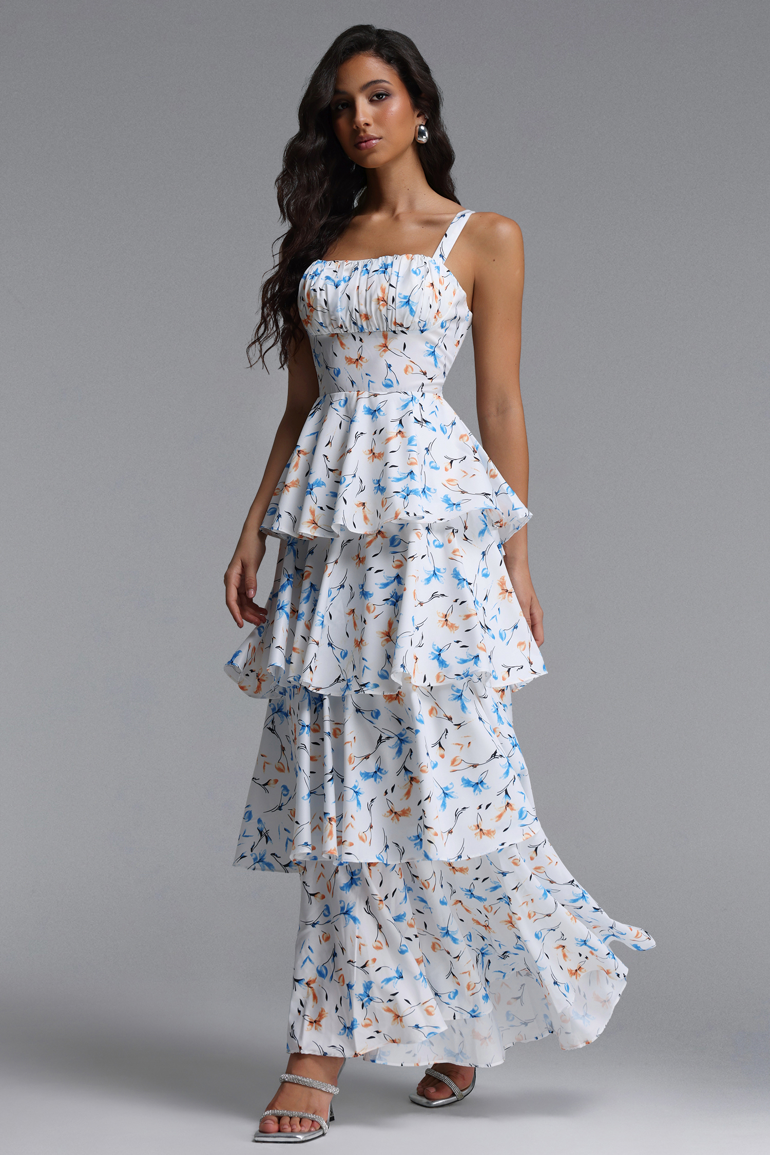 Heleza Resort Flowy Sleeveless Floral Print Woven Maxi Dress