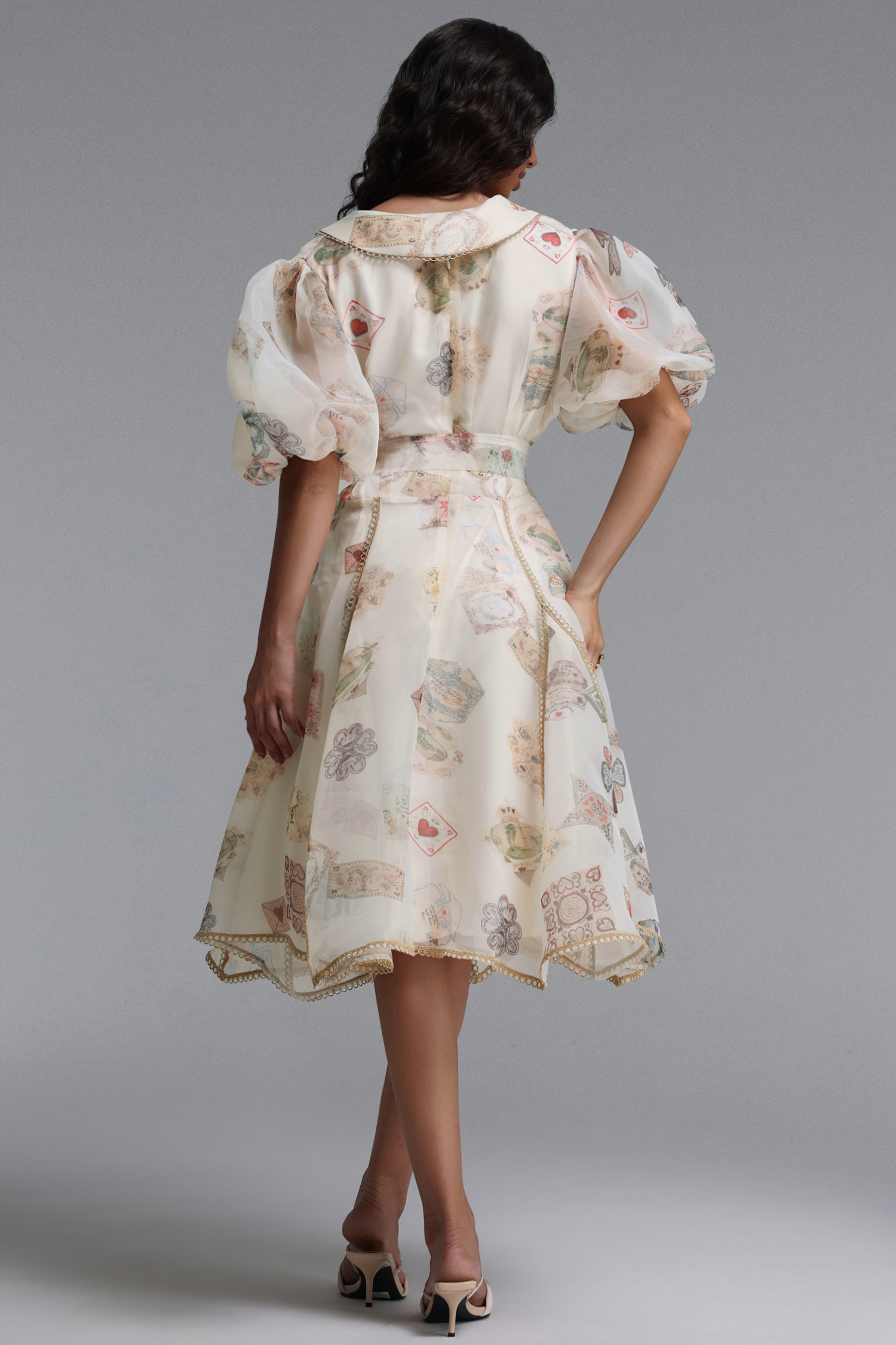 Rury Resort flowy Puff Sleeve Woven mini Dress