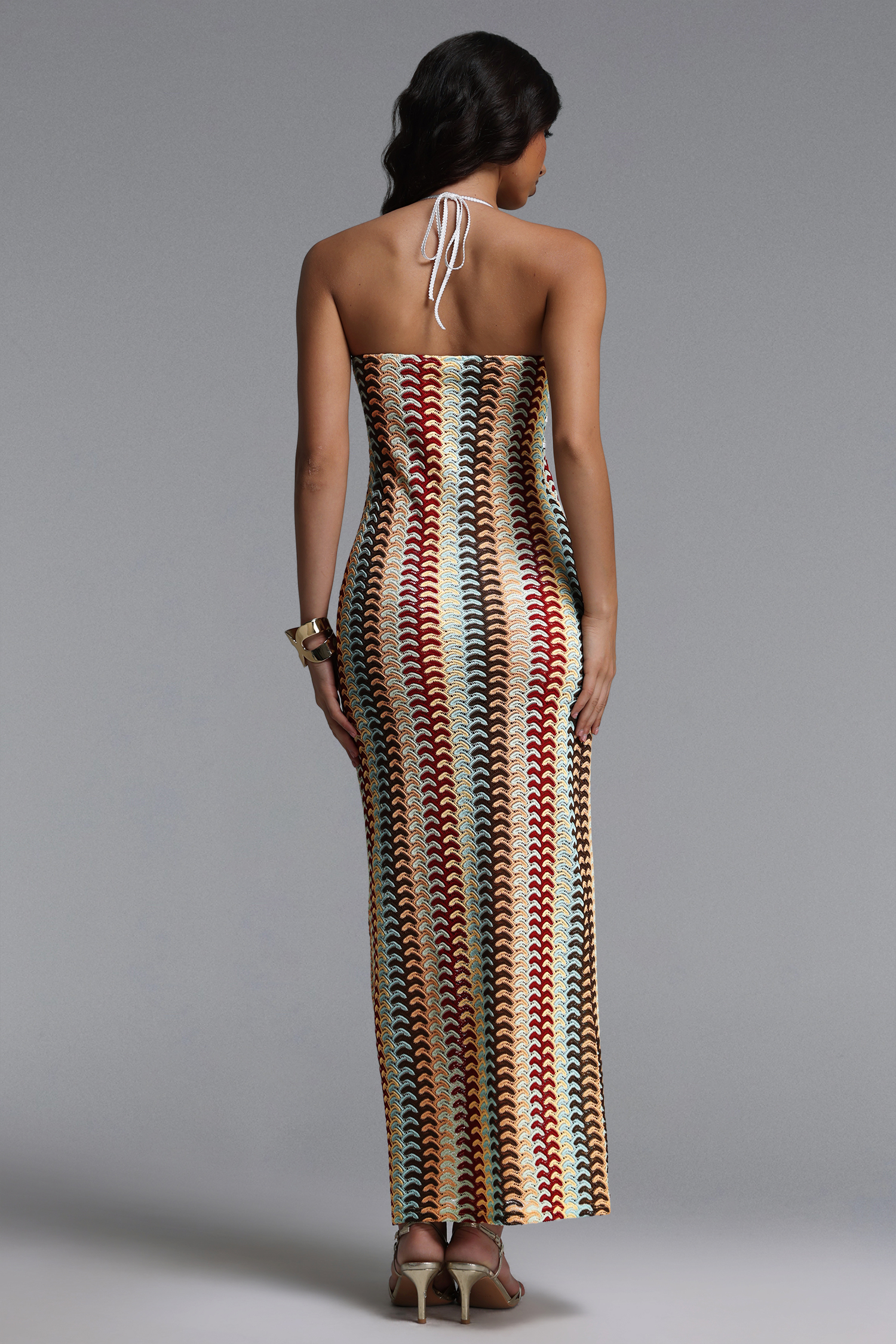 Vella Resort Contour Sleeveless Stripe Woven Maxi Dress