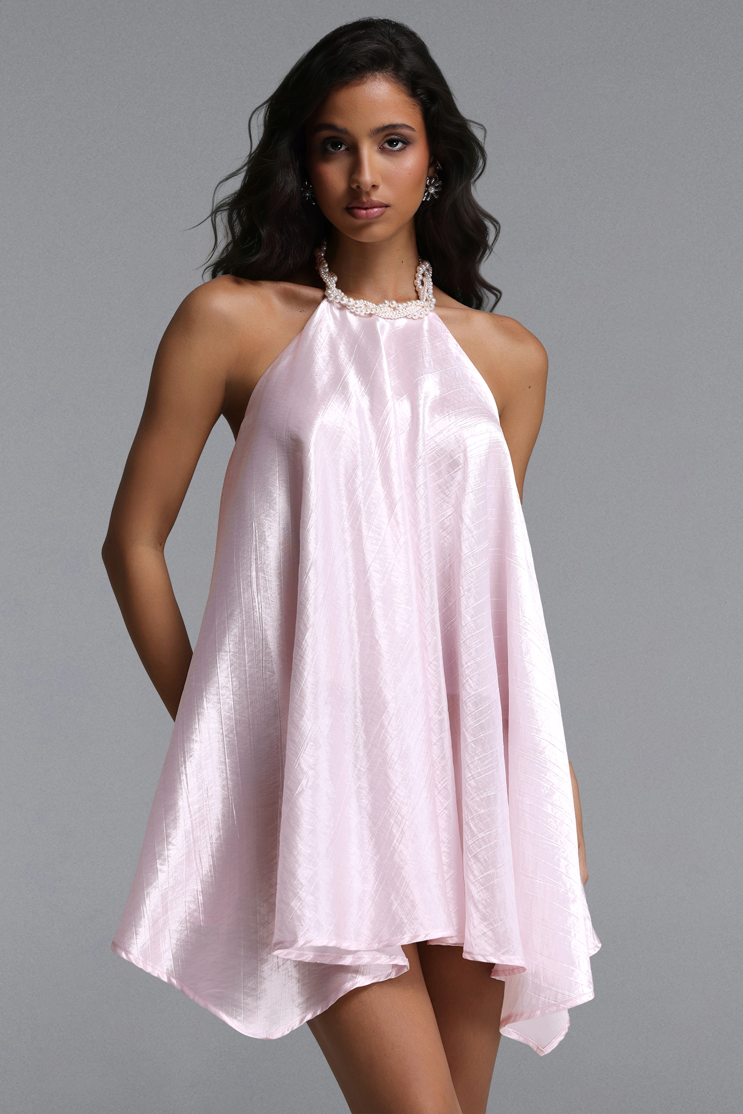 Jayden Chic Tailored Sleeveless Woven Mini Dress