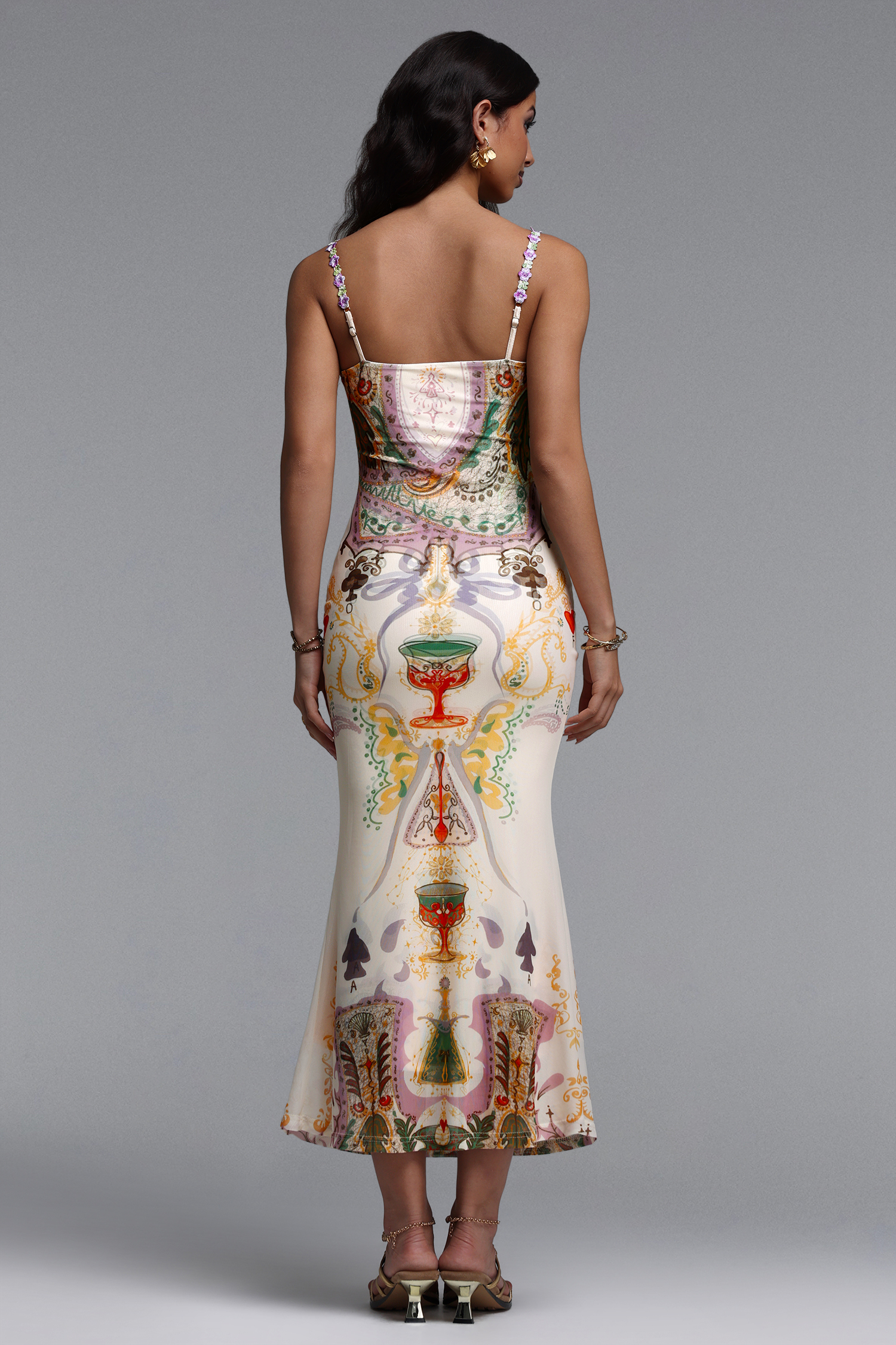 Xapana Resort Contour Sleeveless Mesh Maxi Dress