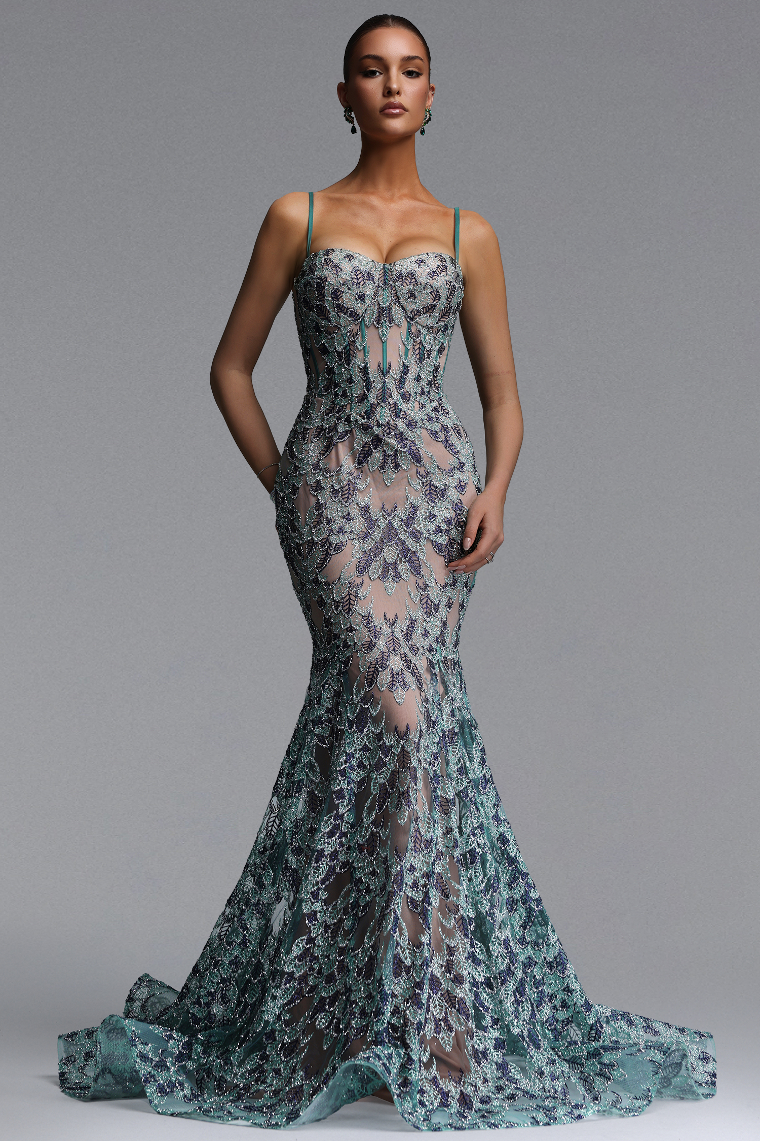8個セット Winni Elegant Contour Cut Out Lace Pattern Maxi Dress – Bellabarnett