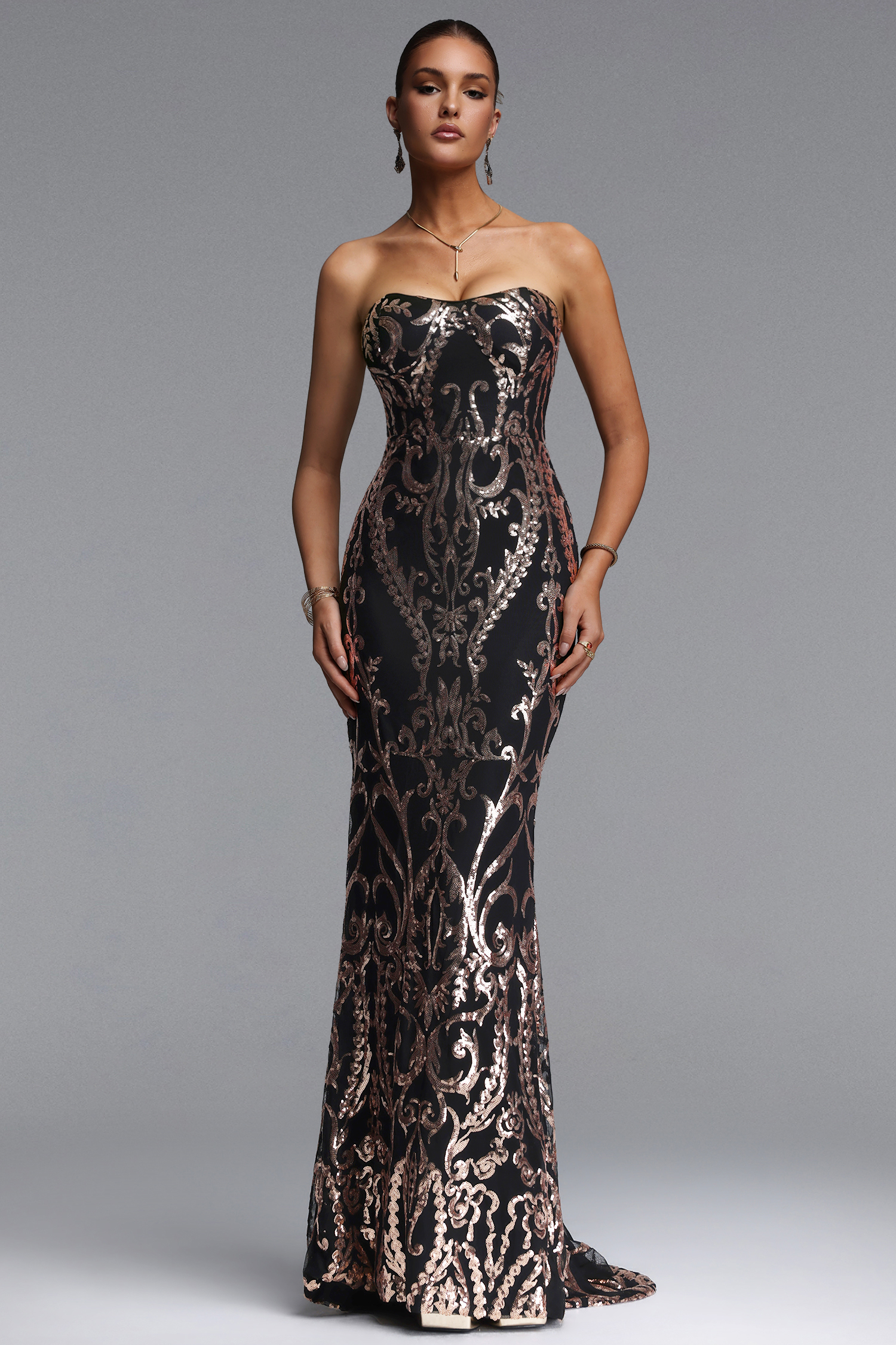 BB　1 Katya Sleeveless Sequin Maxi Dress – Bellabarnett