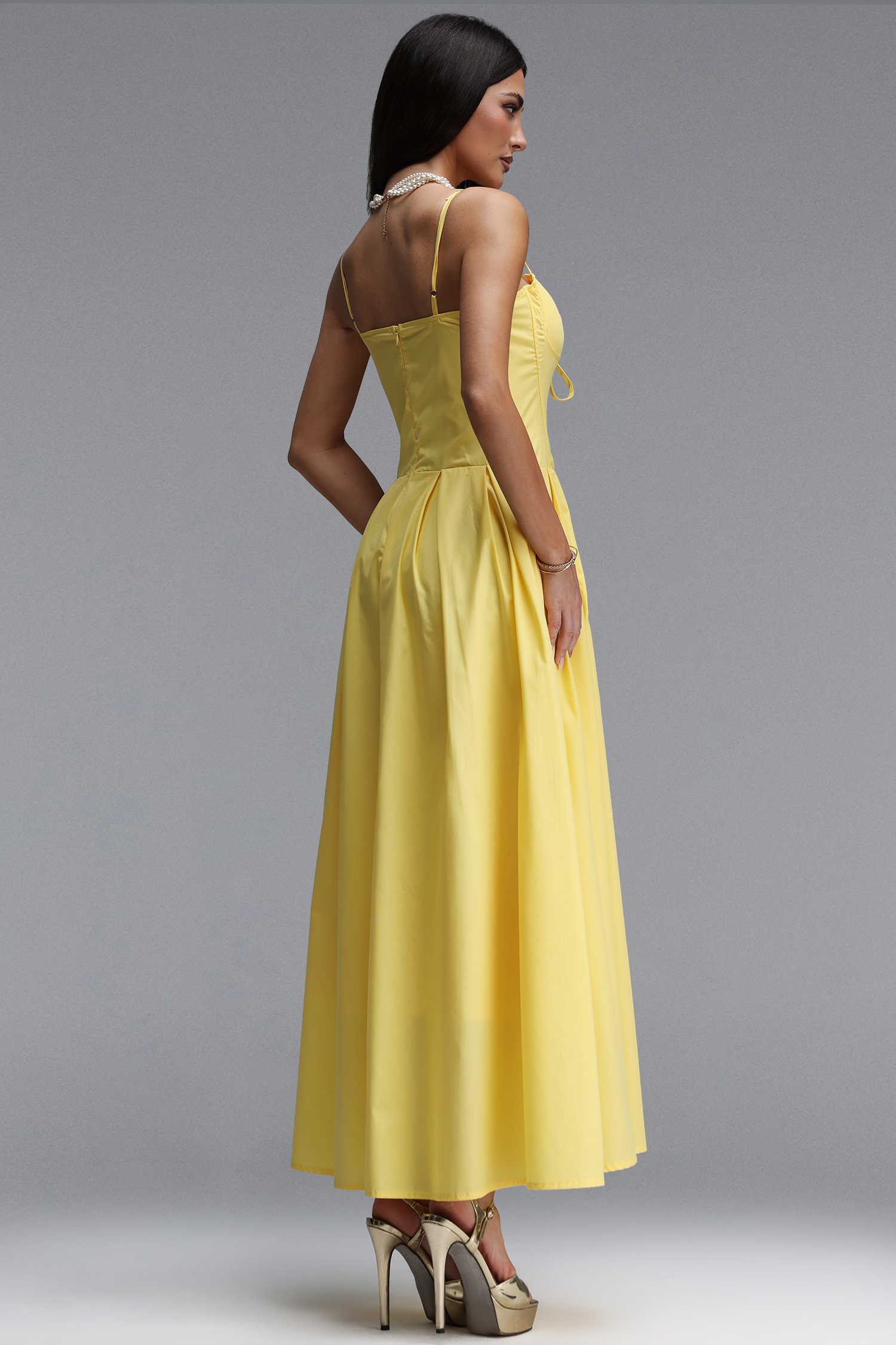 Demily Resort Flowy Cut Out Sleeveless Woven Maxi Dress