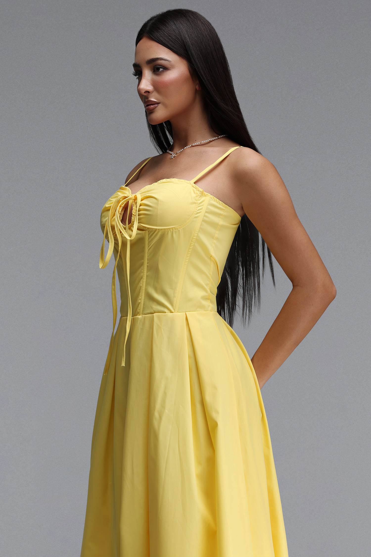 Demily Resort Flowy Cut Out Sleeveless Woven Maxi Dress