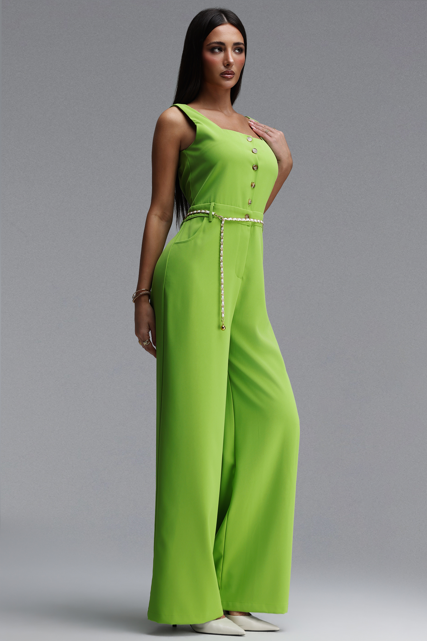 Metta Classic Tailored Sleeveless Woven Jumpsuit