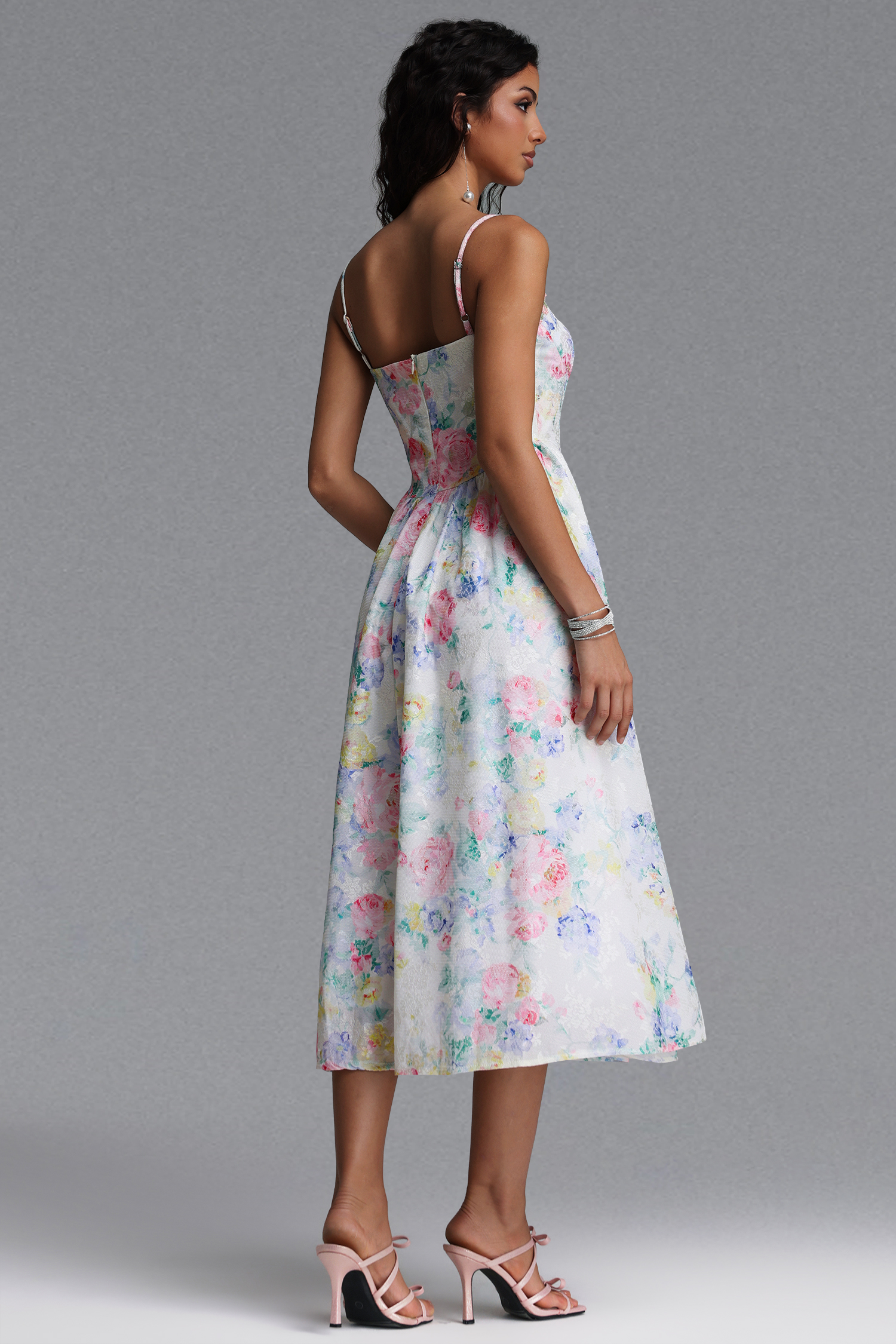Enya Resort Flowy Sleeveless Floral Print Woven Maxi Dress