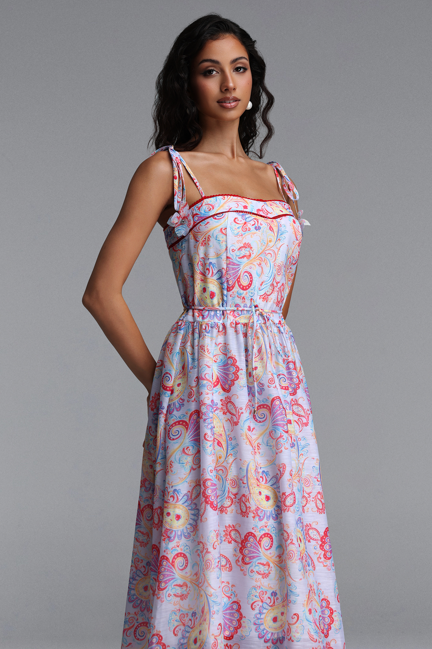 Pippa Resort Flowy Sleeveless Print Woven Maxi Dress
