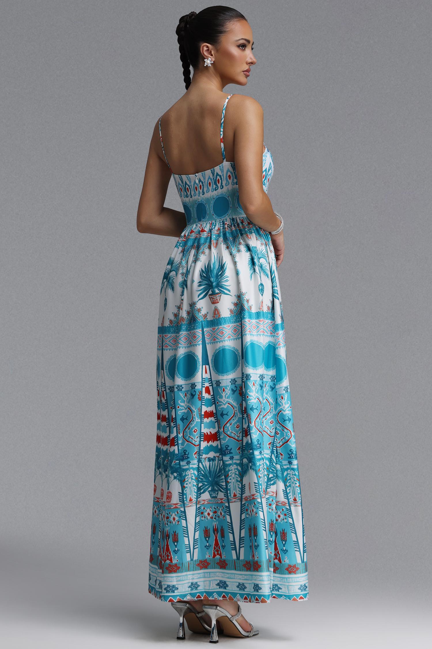 Venal Resort Flowy Print Woven Maxi Dress