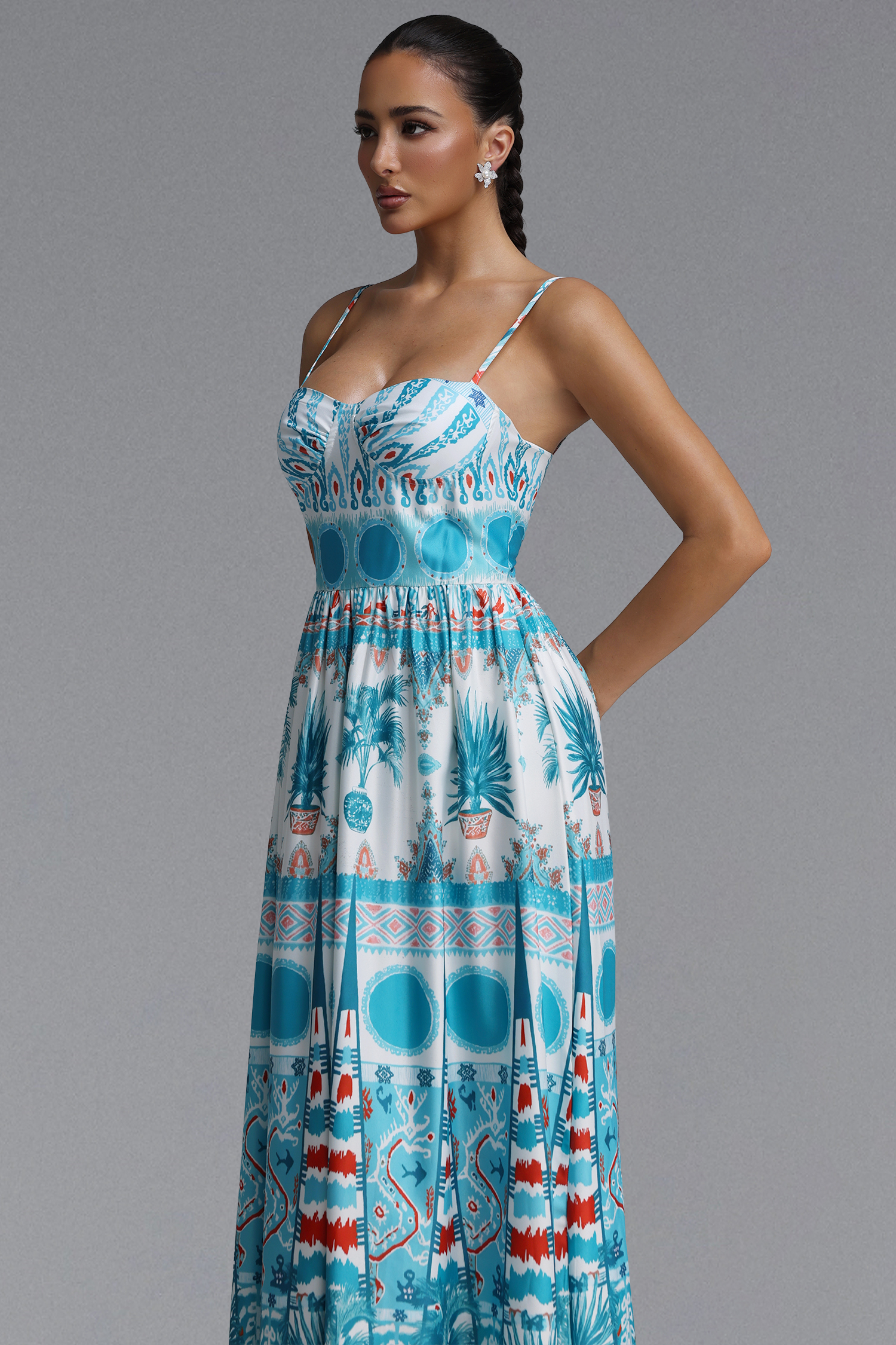 Venal Resort Flowy Print Woven Maxi Dress