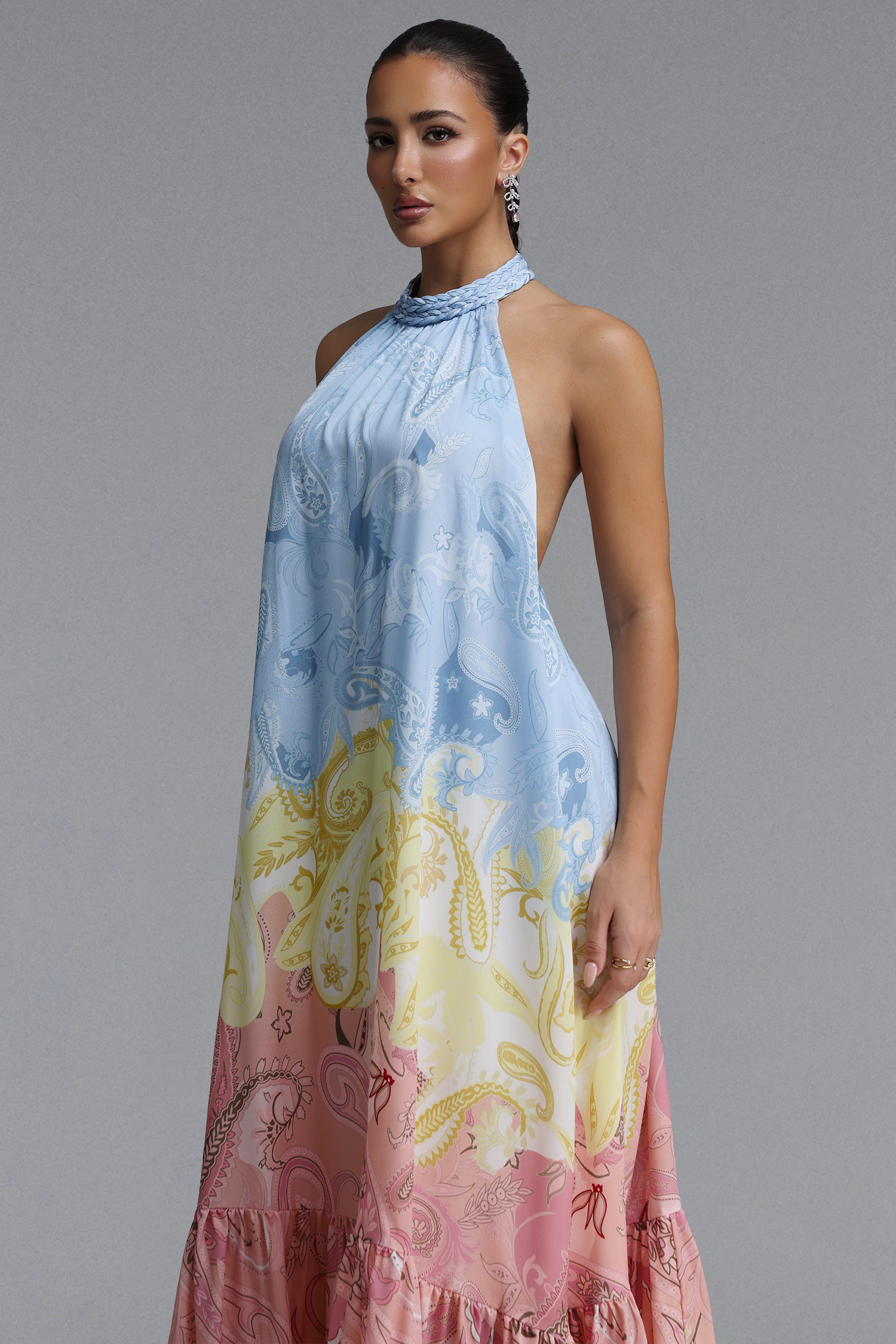 Retale Resort Flowy Sleeveless Print Woven Maxi Dress