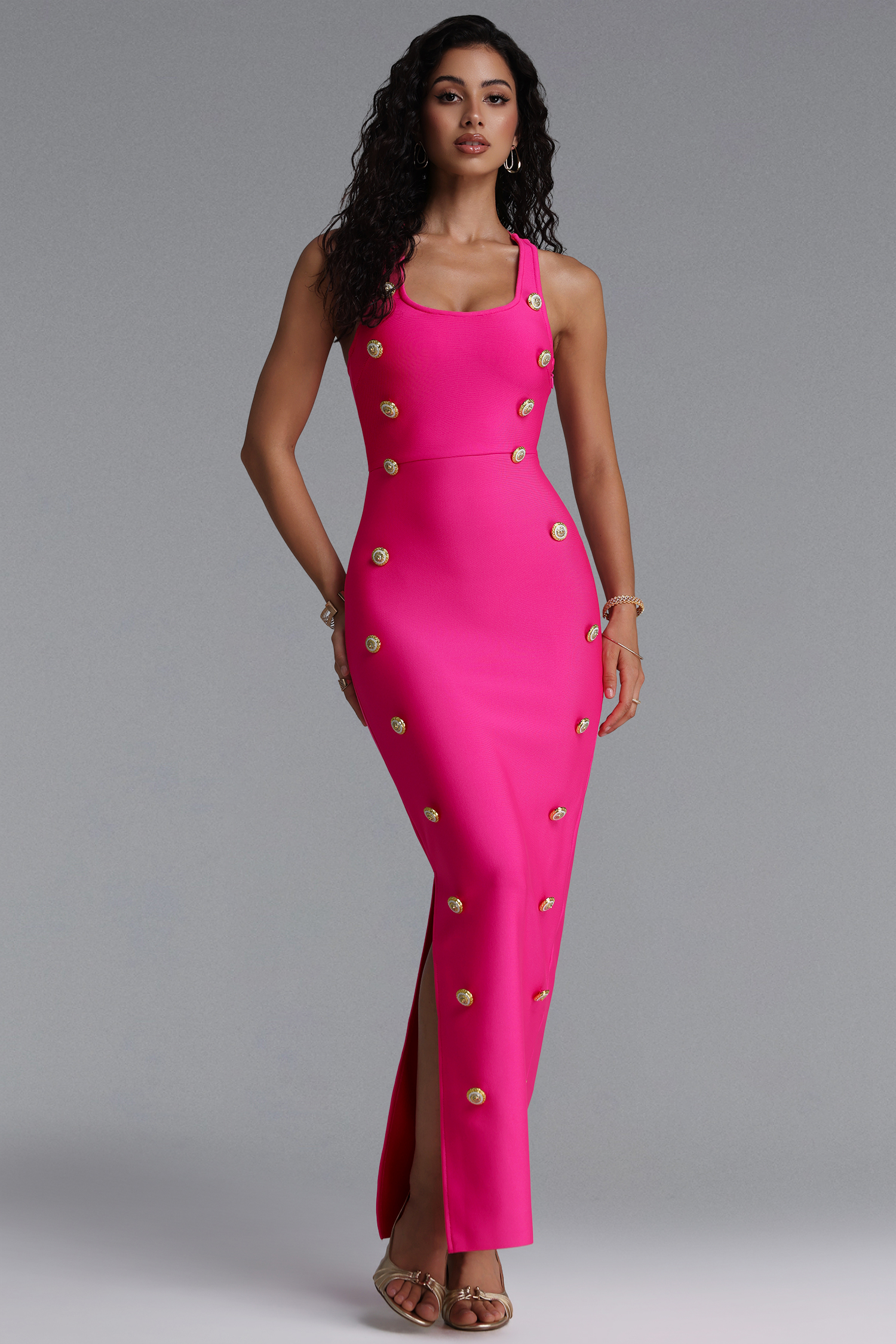 Giacinta Halter Bandage Maxi Dress