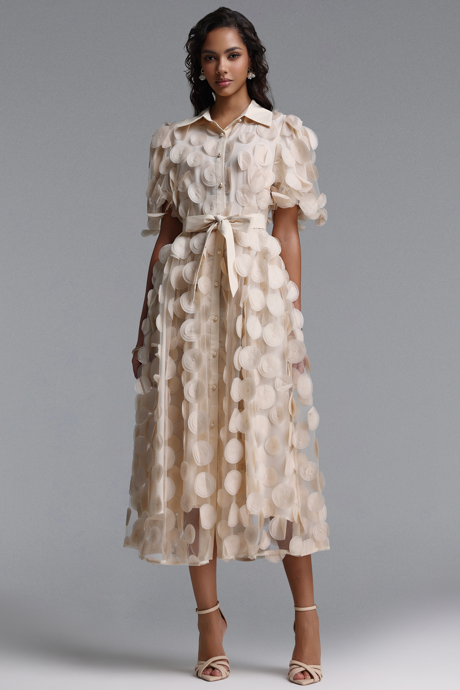Terri Resort Flowy Short Sleeve Woven Maxi Dress