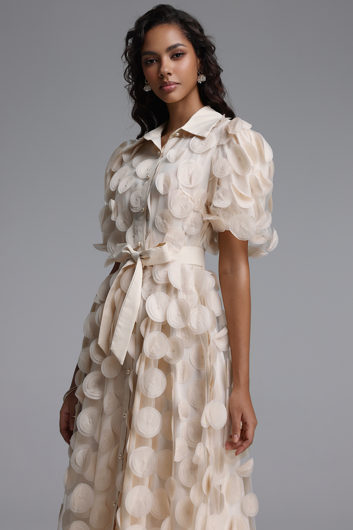 Terri Resort Flowy Short Sleeve Woven Maxi Dress