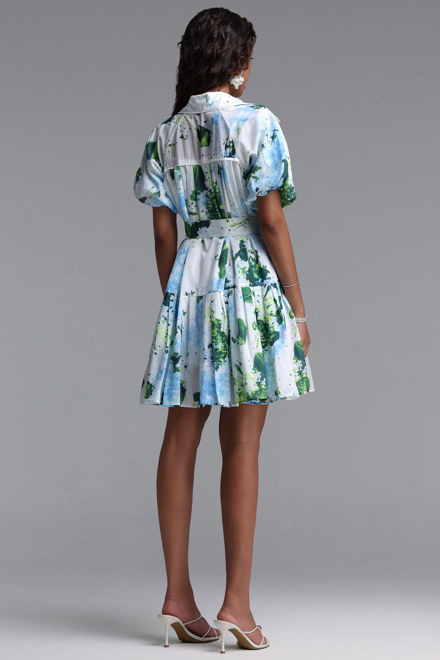 Haley Resort Flowy Short Sleeve Print Woven Mini Dress