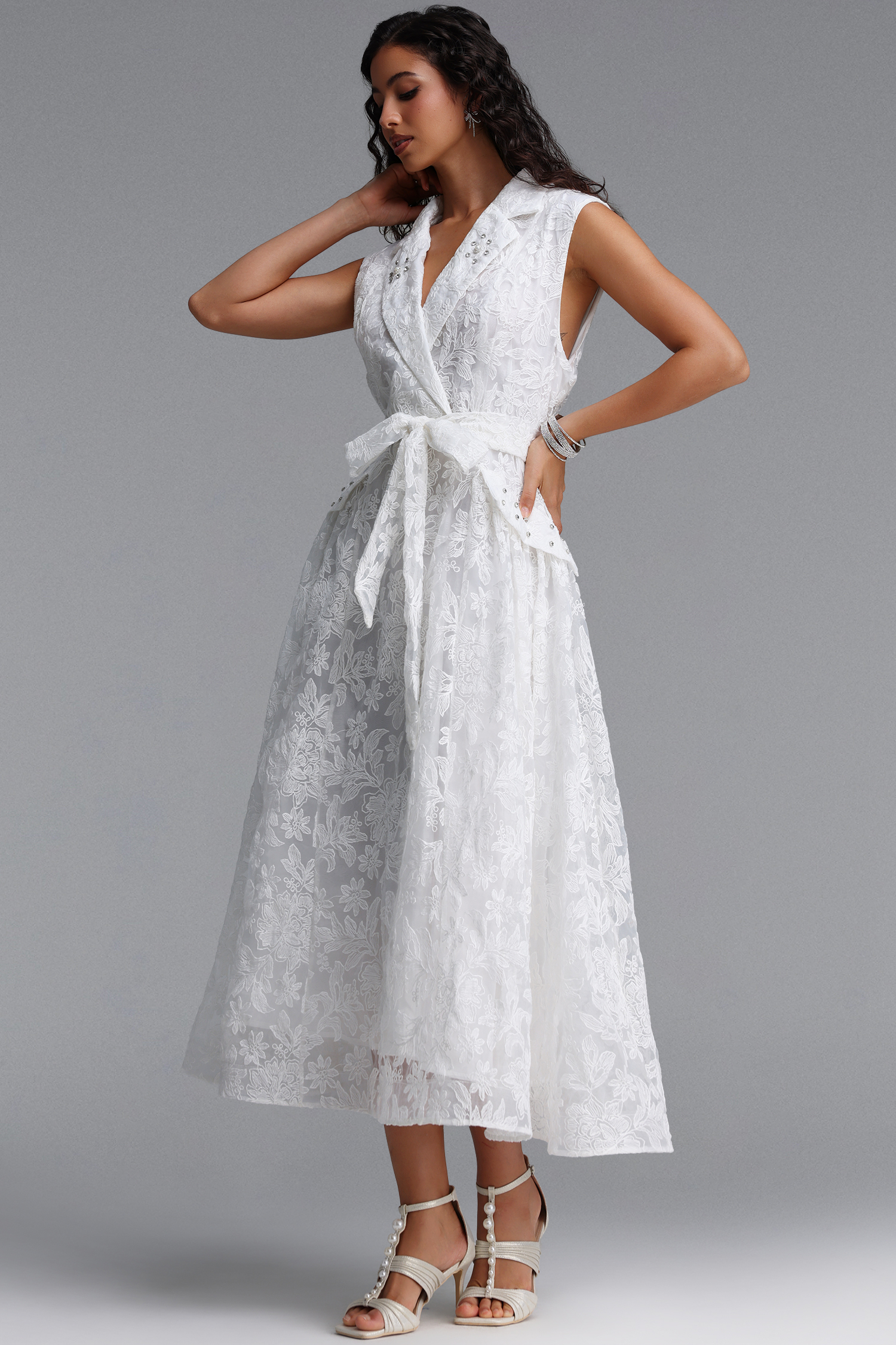 Madge Resort Flowy Sleeveless Floral Woven Maxi Dress