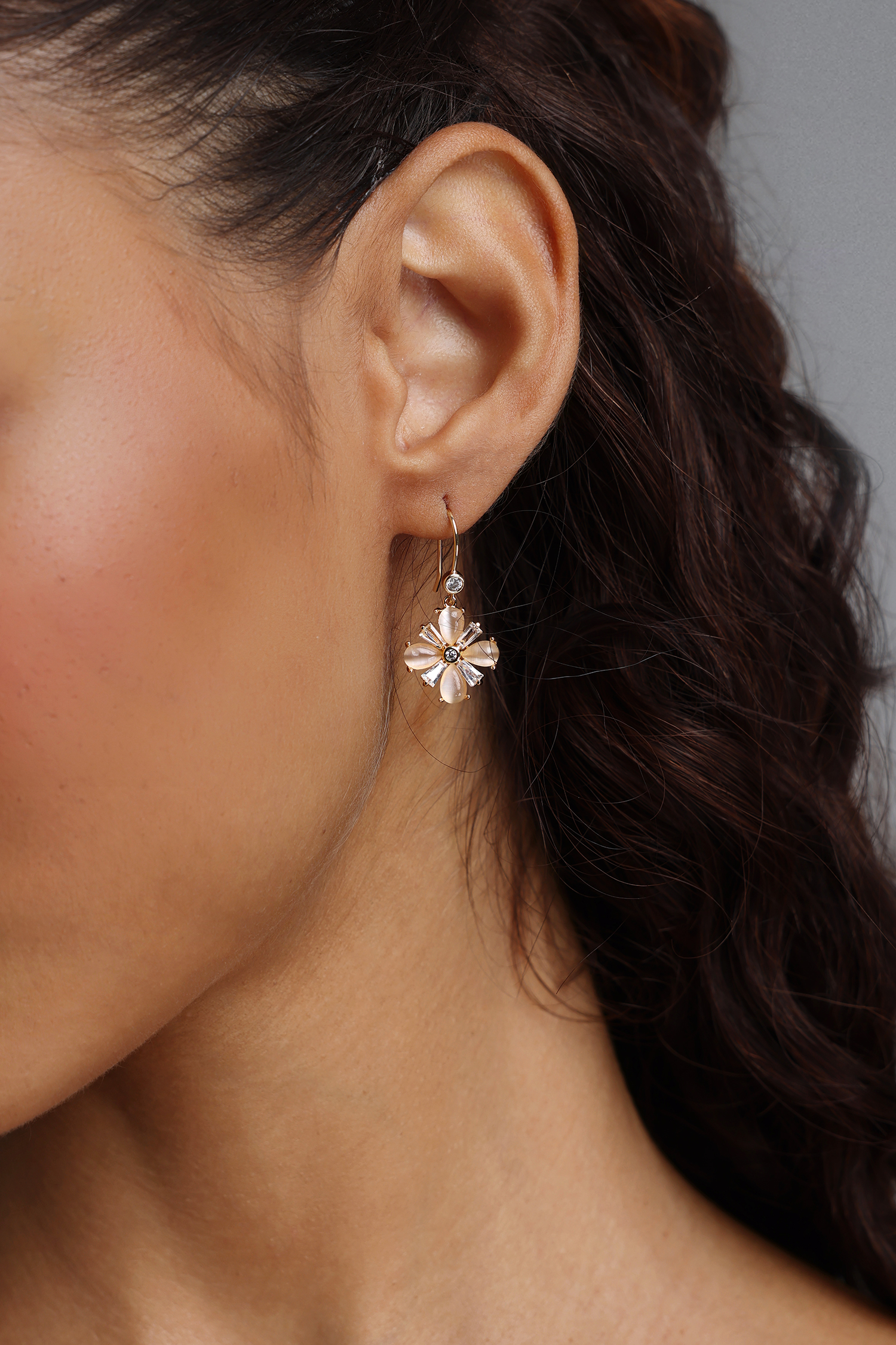 Xaviera Floral Rhinestone Earrings