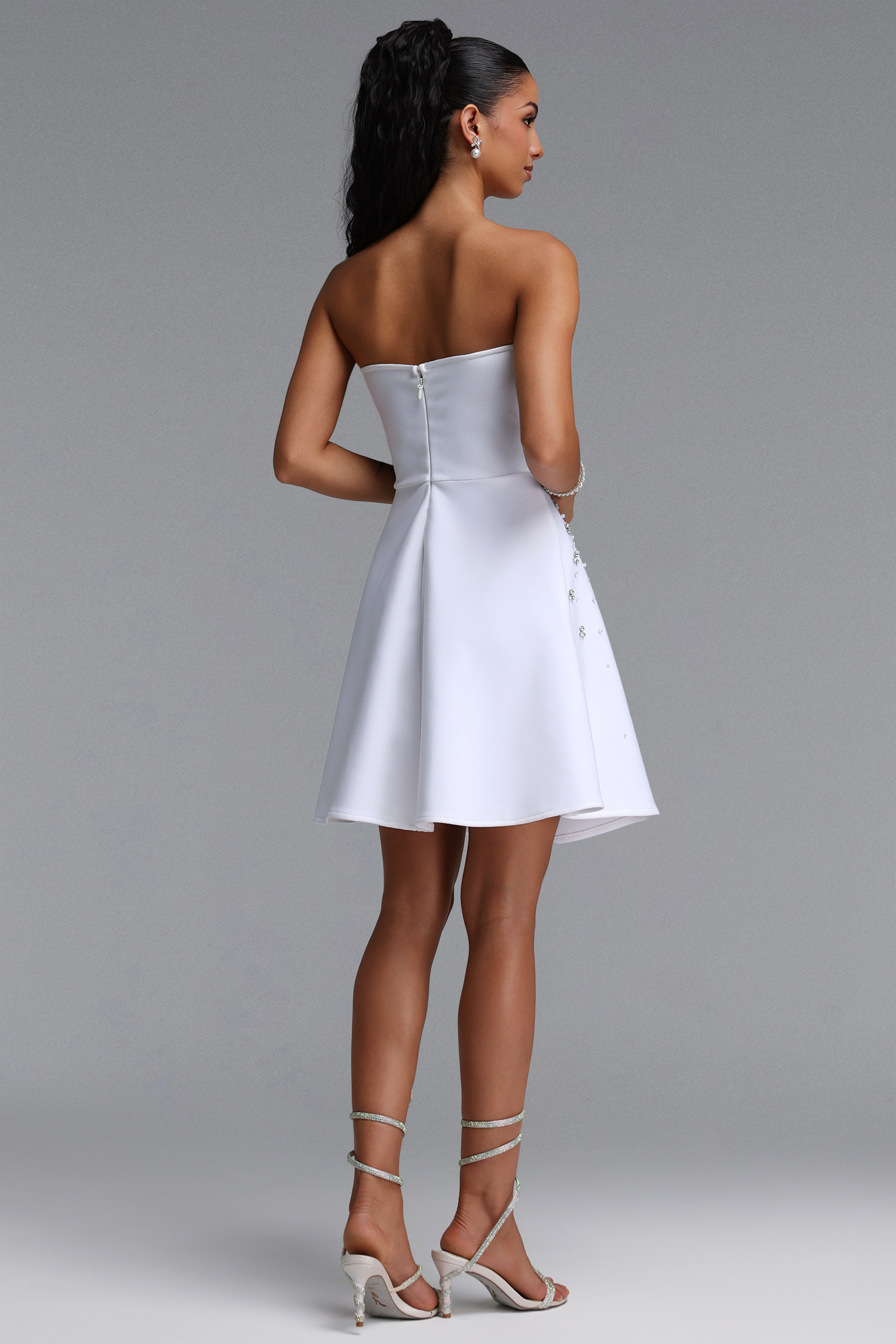 Kalic Strapless Diamond Bandage Mini Dress