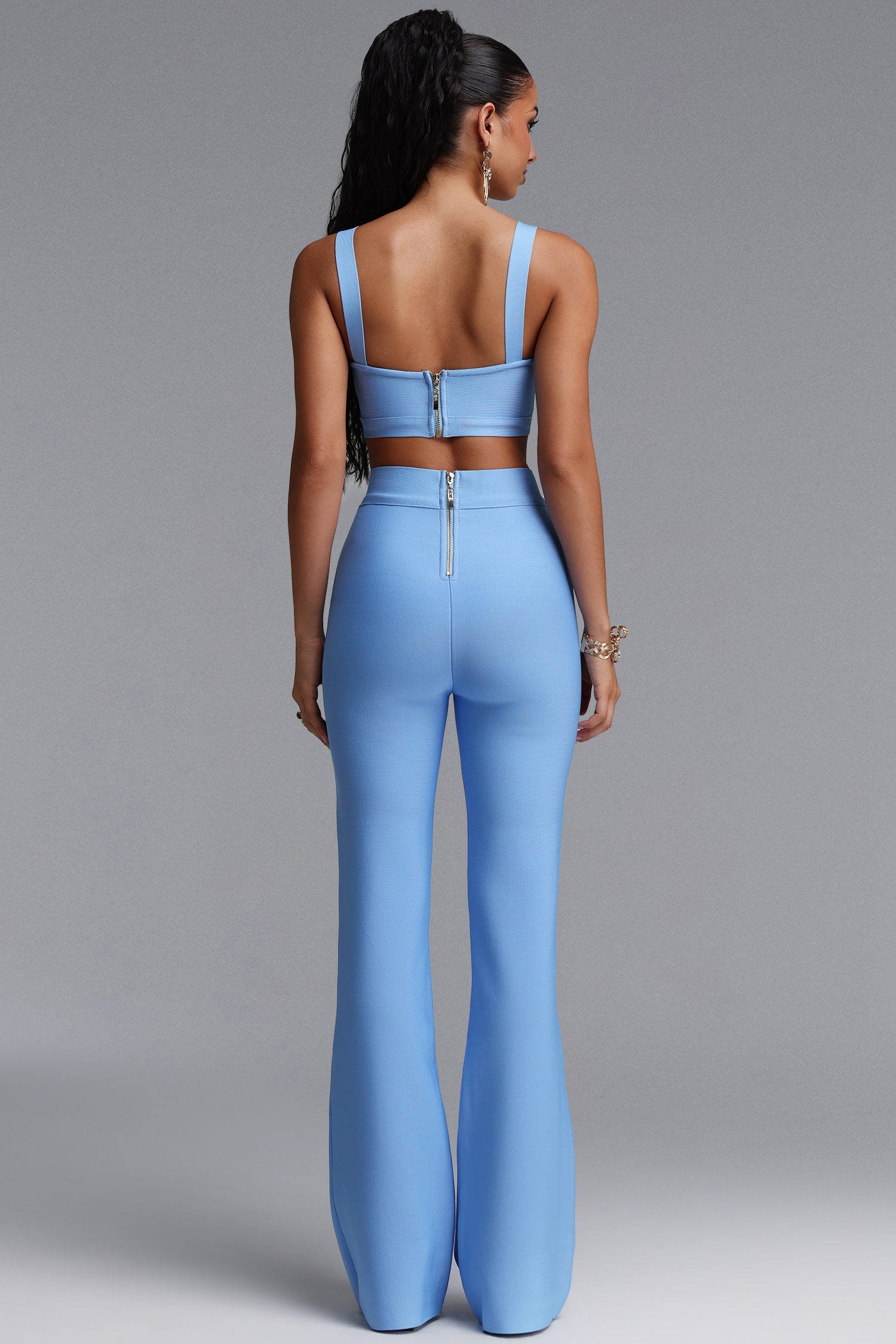 Breenda Bandage Two Pieces Set - Blue