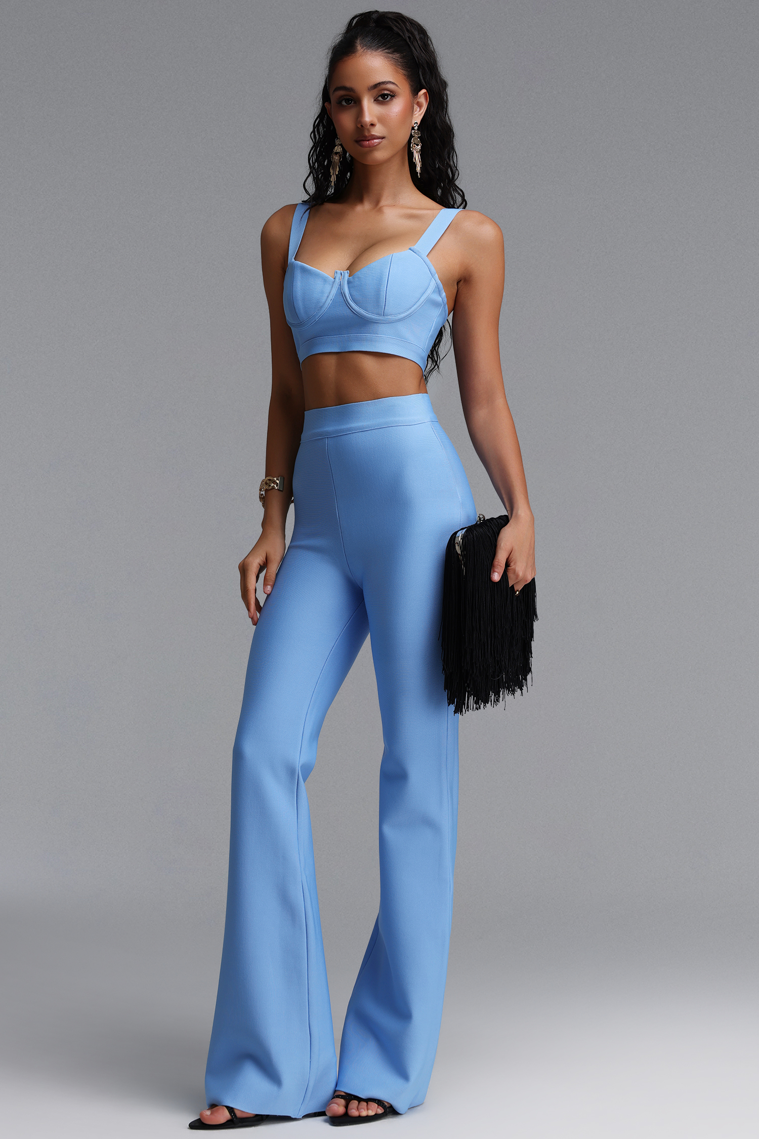 Breenda Bandage Two Pieces Set - Blue