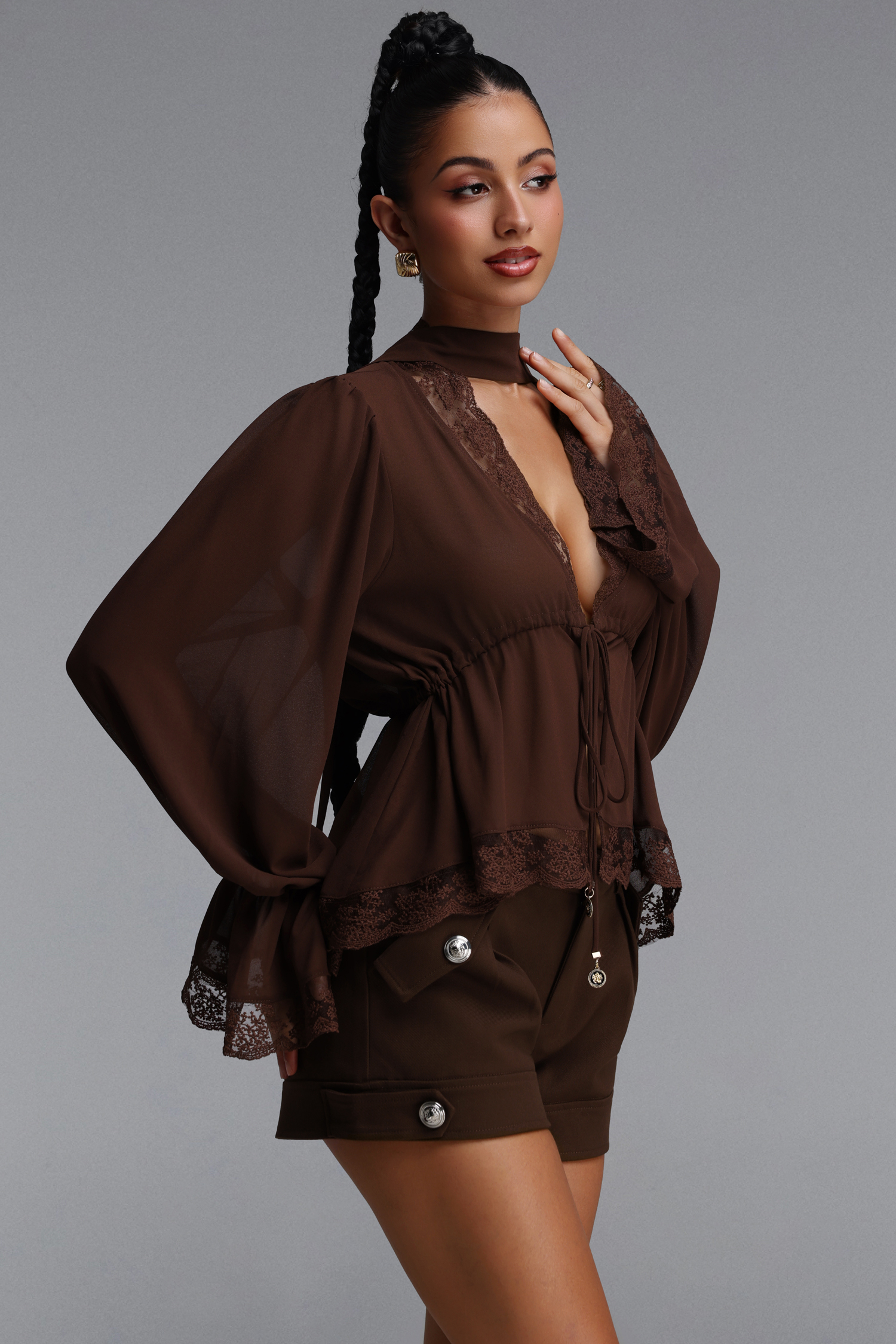 Jenn Chic Tailored Long Sleeve Top Or Skirt